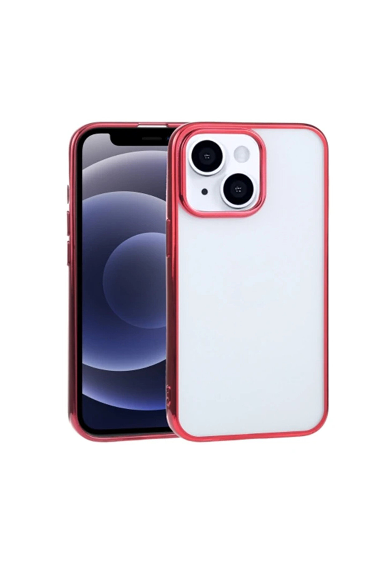 gizmurstore iPhone 13 6.1inç Lazer Kaplama Renkli Kenar Şeffaf Kılıf-(5775) - GMS7881-3741