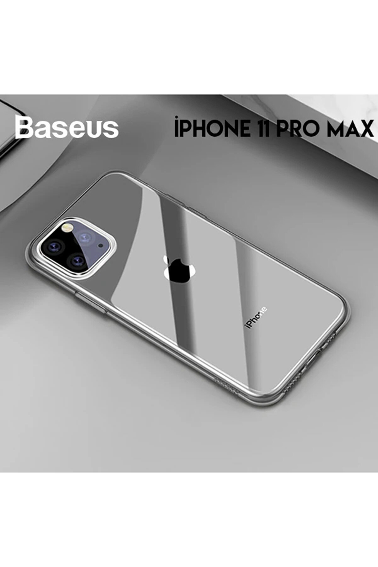 CepteToptan Simplicity Series iPhone 11 Pro Max 6.5 Kılıf Şeffaf Gel Silikon Kılıf-(190 - DROPX3825-7390