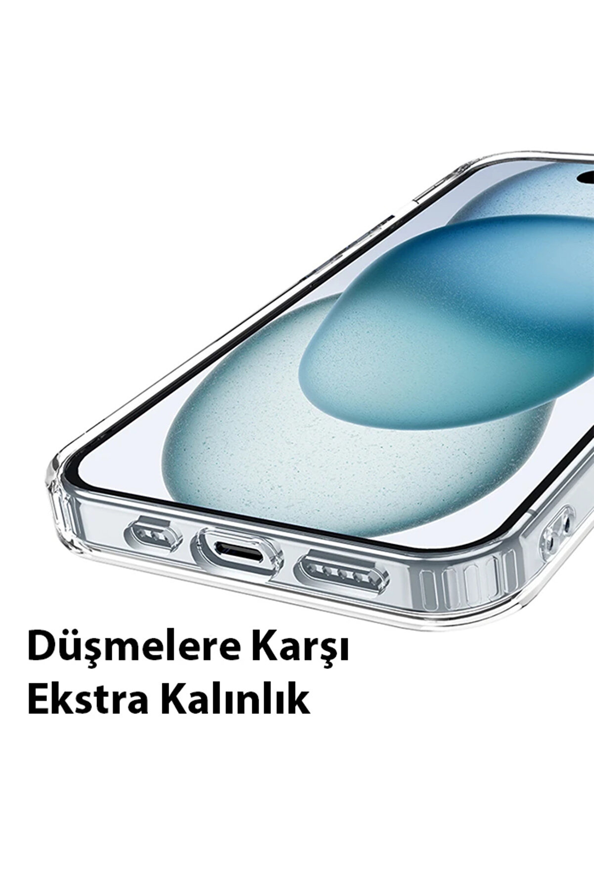 Hoco İphone 15 Plus Anti̇-Fall Darbe Önleyi̇ci̇ Ai̇rbag Manyeti̇k Magsafe Si̇li̇kon Kılı - Gms3415-3513