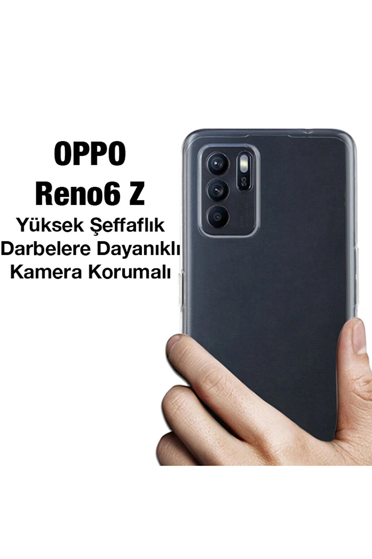 Ally Oppo Reno6 Z Kılıf Kamera Korumalı Ultra İnce Şeffaf Si̇li̇kon Kılıf-(5775 - Gms9161-5103