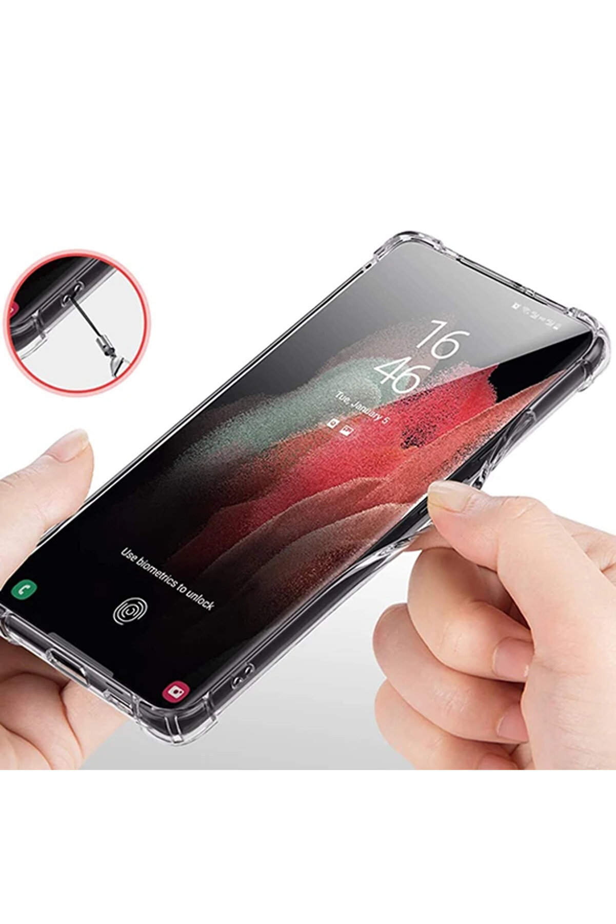 Sm Galaxy S21 Ultra - S30 Ultra Shockproof Darbe Emi̇ci̇ Si̇li̇kon Kılıf-(5775) - Gms4225-5308