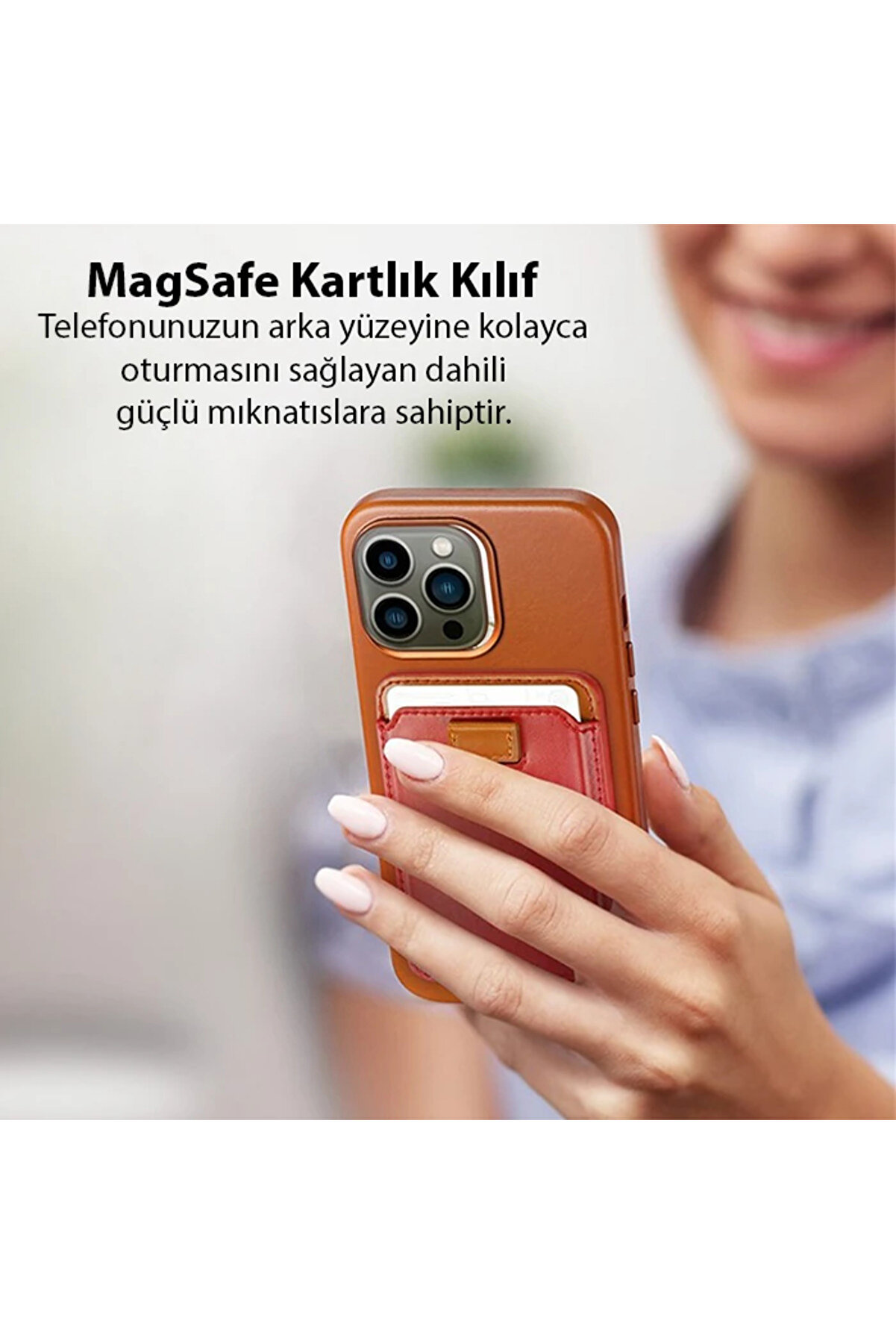 Dux Duci̇s İphone 15-14-13-12Ler İçi̇n Pu Deri̇ Cüzdan Magsafe Kartlık Cüzdan Kıl - Gms2908-4841