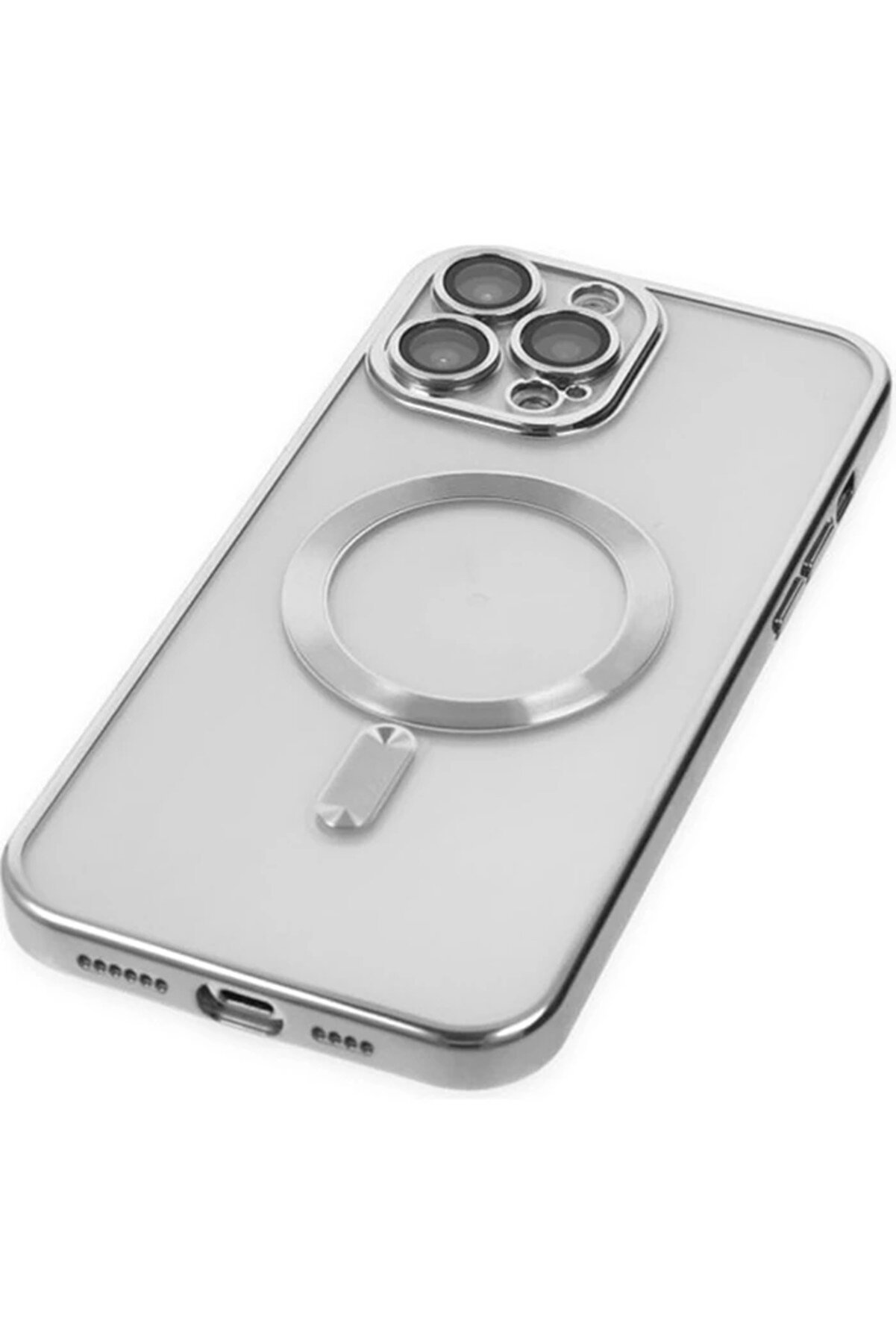 Ally İphone 12 Pro Max 6.7İnç Uyumlu Renkli̇ Kenar Lazer Çerçeveli̇ Magsafe Uyumlu Si̇li̇kon -