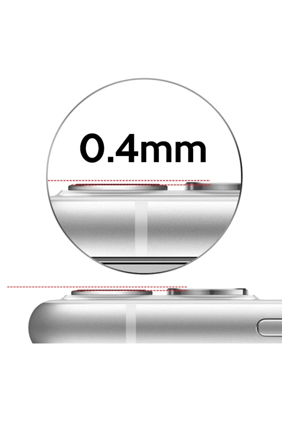 Ally İphone 11 6.1 3D Metal Çerçeveli̇ Kamera Lens Koruyucu-(5775) - Gms6831-8659