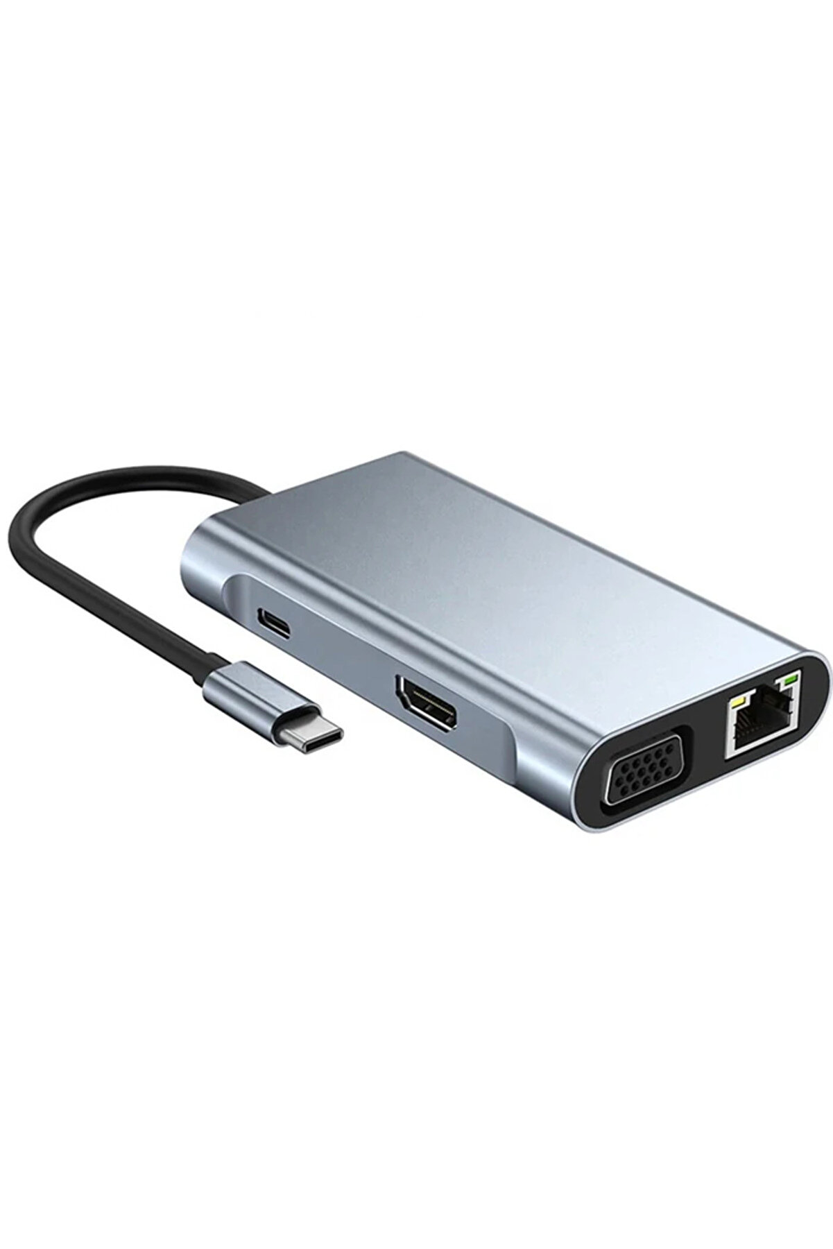 Ally 7İn1 Usb 3.0 + Hdmı + Rj45 + Type-C Hub Adaptör Çevi̇ri̇ci̇ Dock Stati̇on-(19 - Dropx1668-4495