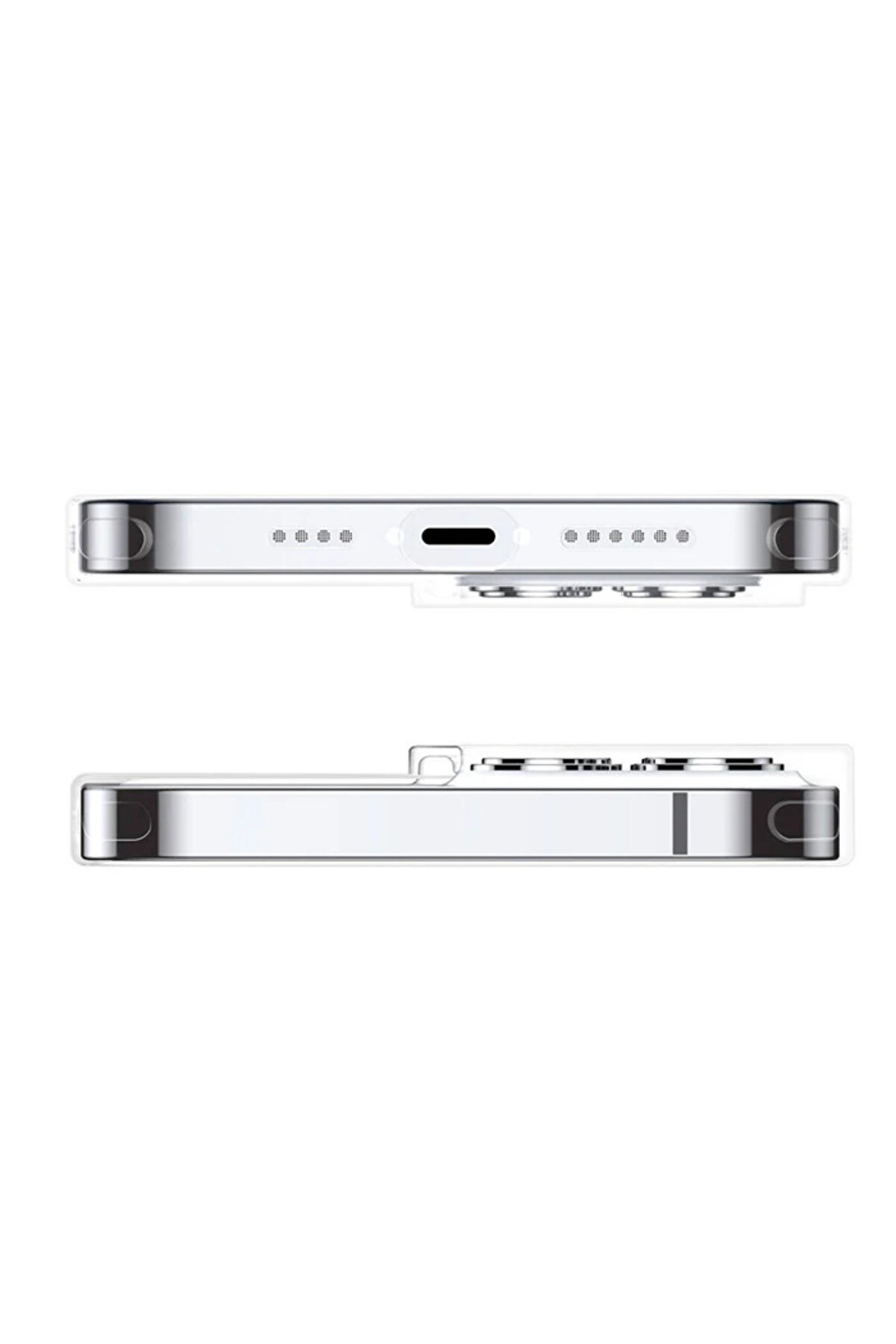 Si̇mple Case İphone 13 Pro İnce Si̇li̇kon Şeffaf Kılıf-(5775) - Gms9035-6571