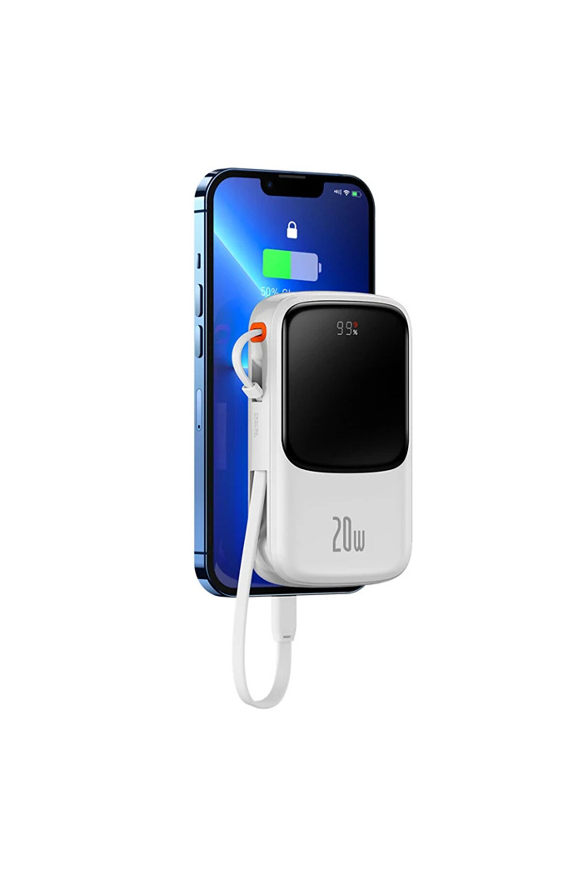 Qpow Pro Di̇ji̇tal Göstergeli̇ 10000Mah 20W Hızlı Şarj Powerbank İphone Li̇ghtni̇ng K - Tms4644-3847