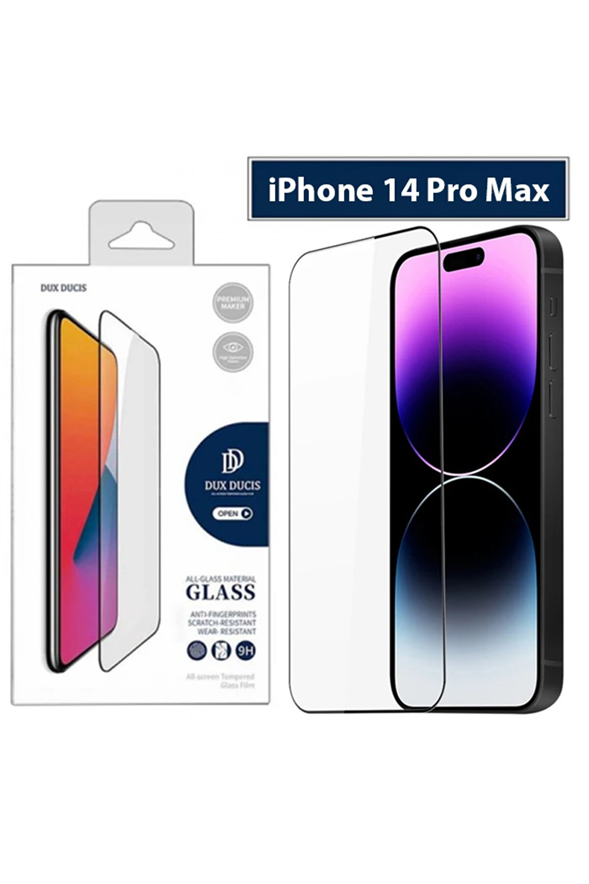 CepteToptan Dux Ducis iPhone 14 Pro Max 6.7 Full Kaplama Cam Ekran Koruyucu-(1903) - DROPX8237-7281