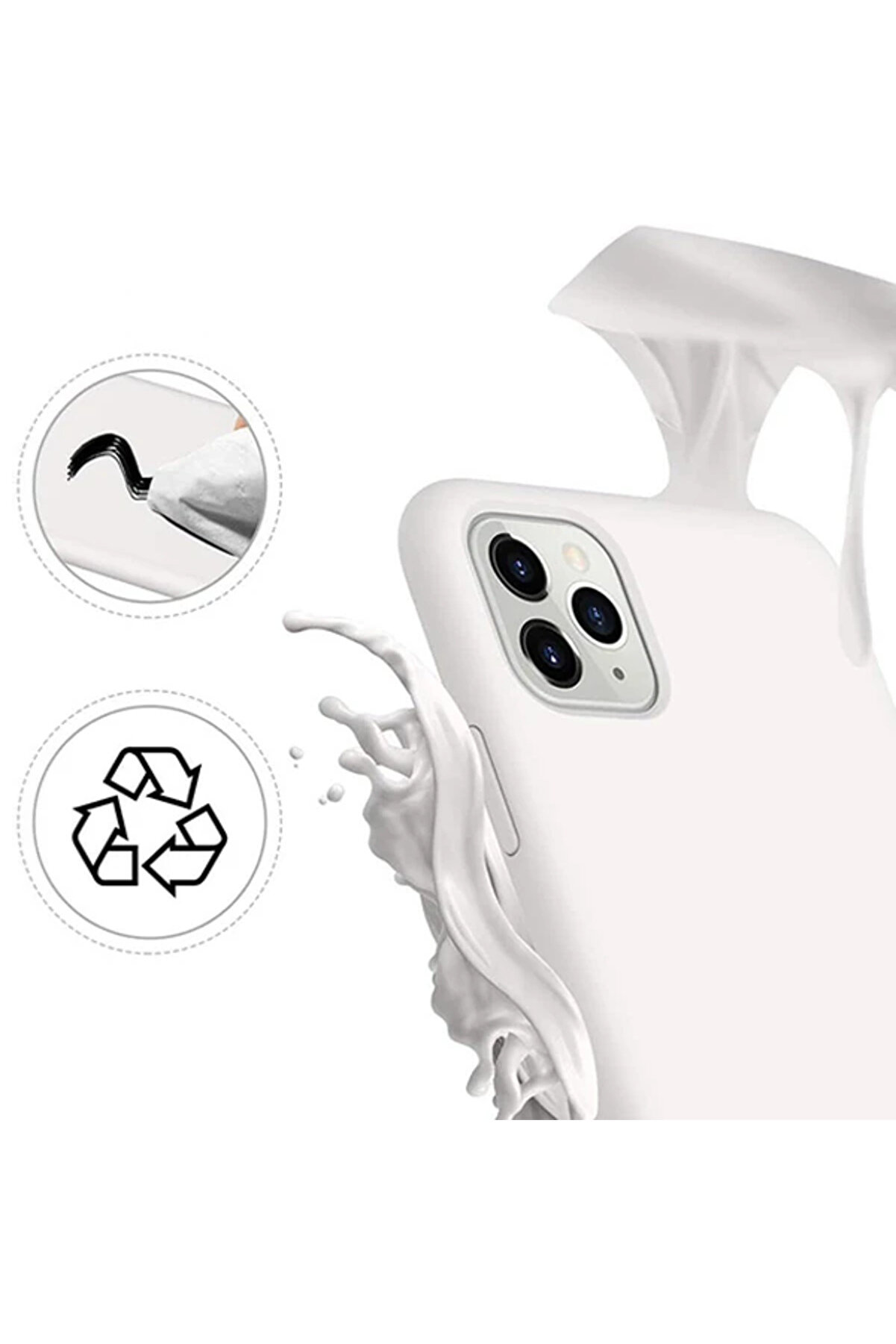 İphone 11 Pro 5.8İnc 2019 Lansman Kılıf İçi̇ Kadi̇fe Soft Si̇li̇kon Kılıf-(5775) - Gms7414-3058