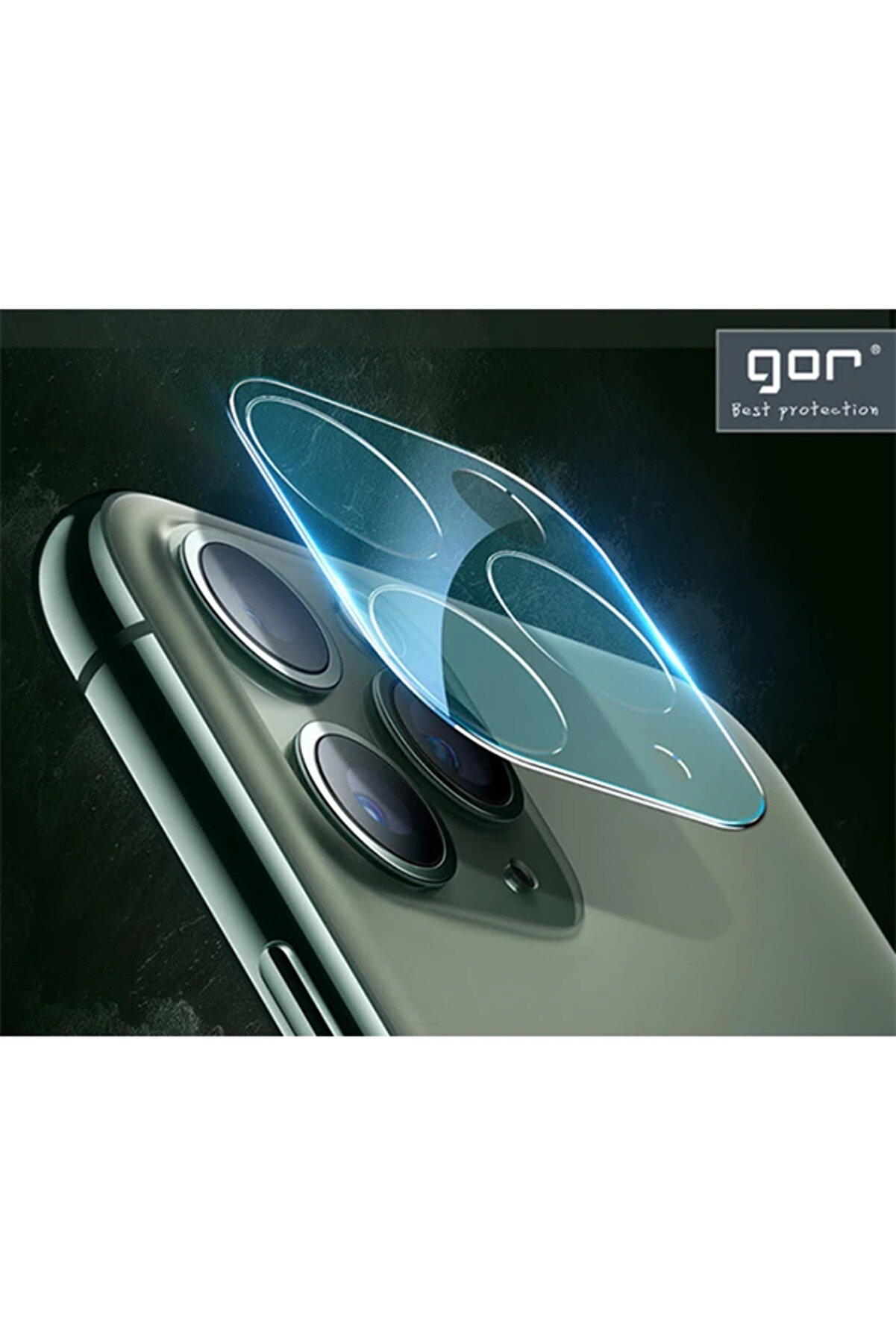 Gor İphone 11 6.1 İnch (2019) Tempered Kamera Koruma Cam 2Adet Set-(5775) - Gms7823-8809