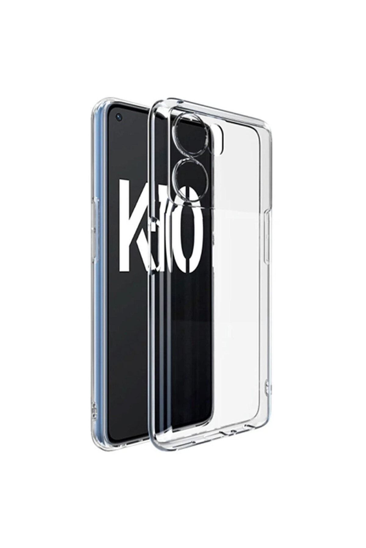 CepteToptan Ally OPPO K10 5G Kılıf Kamera Korumalı Ultra İnce Şeffaf Silikon Kılıf-(1 - DROPX2951-7772