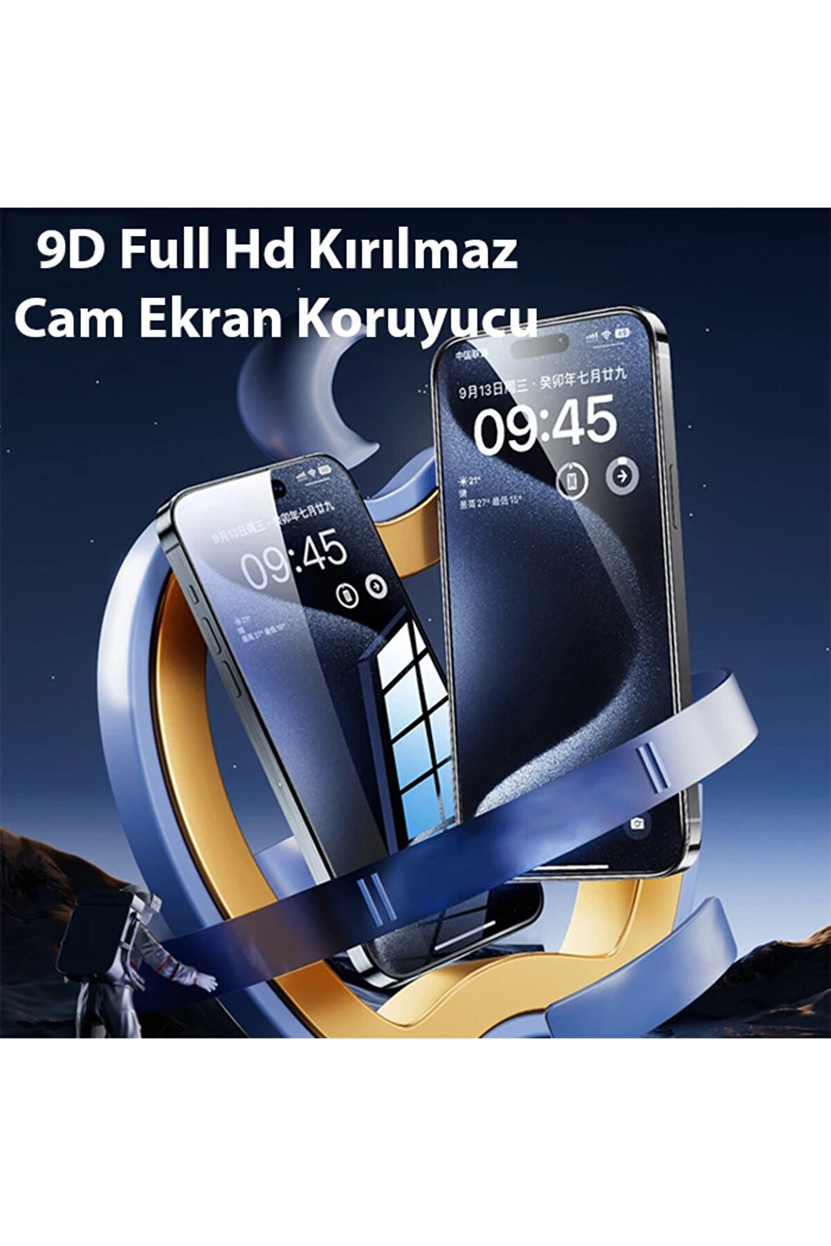 Ally İphone 15 Pro Max Full Hd Kırılmaz Cam Ekran Koruyucu-(5775) - Gms8584-8010