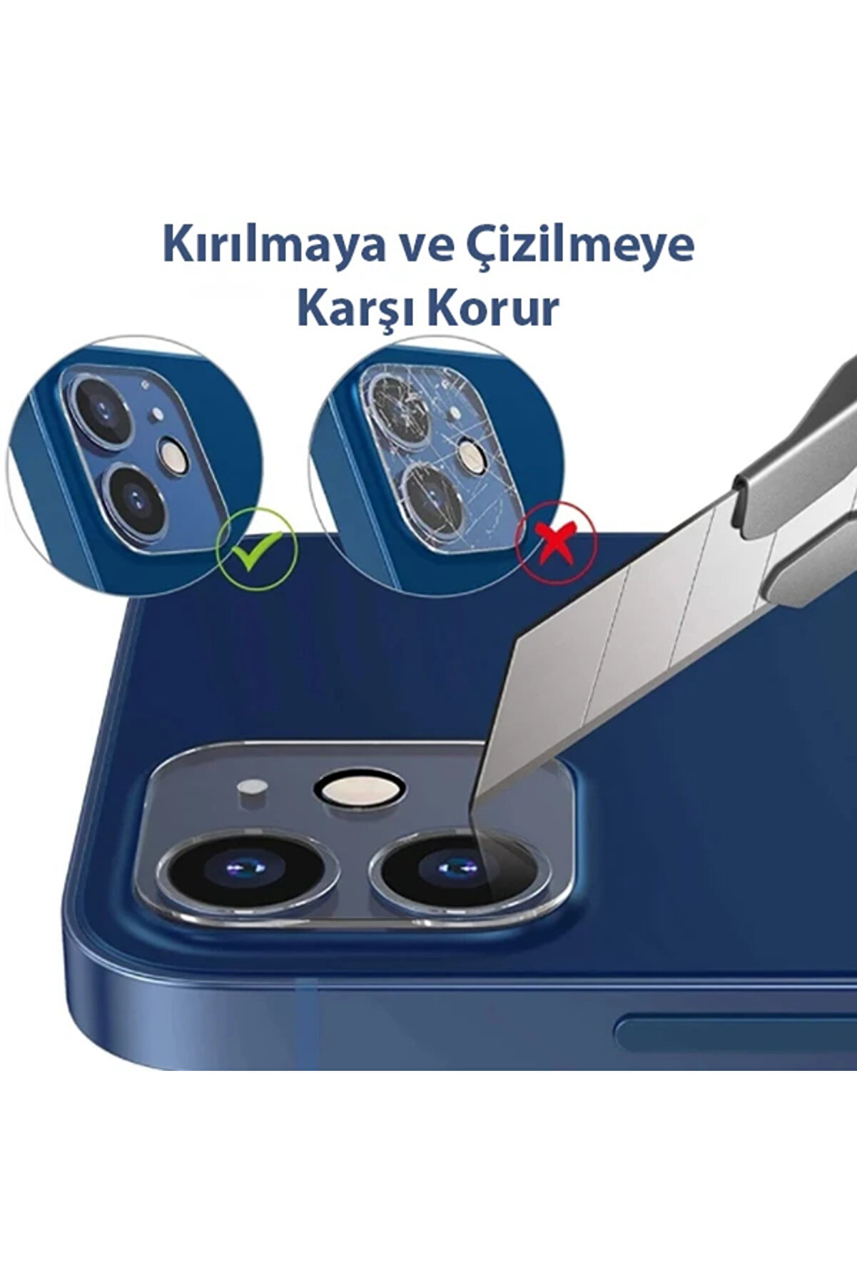 Gor İphone 13 /13 Mi̇ni̇ Best Full Tempered Cam Kamera Koruyucu 2Adet Set-(5775) - Captai̇nsmoda1342-