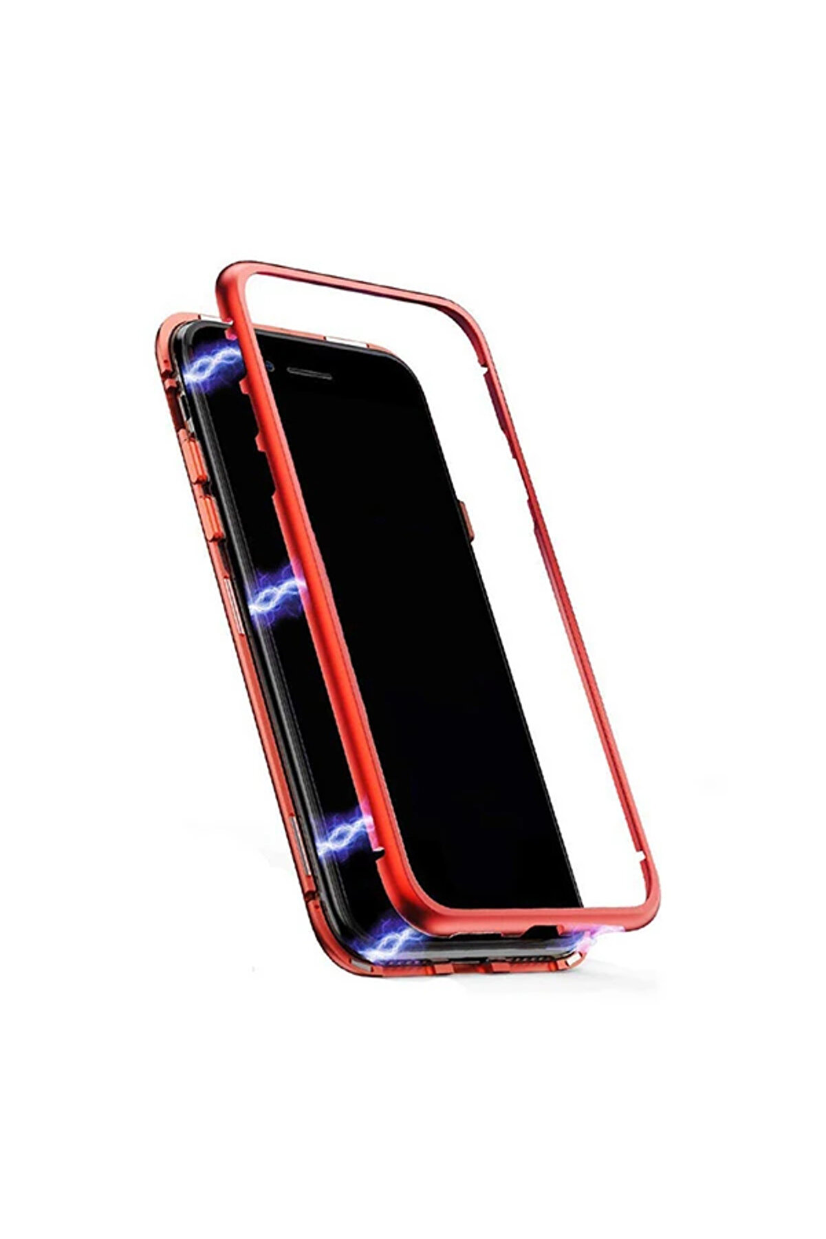 Sm Galaxy S10E Mıknatıslı 360 Koruma Arkası Cam Metal Frame Kılıf-(5775) - Gms4609-5385