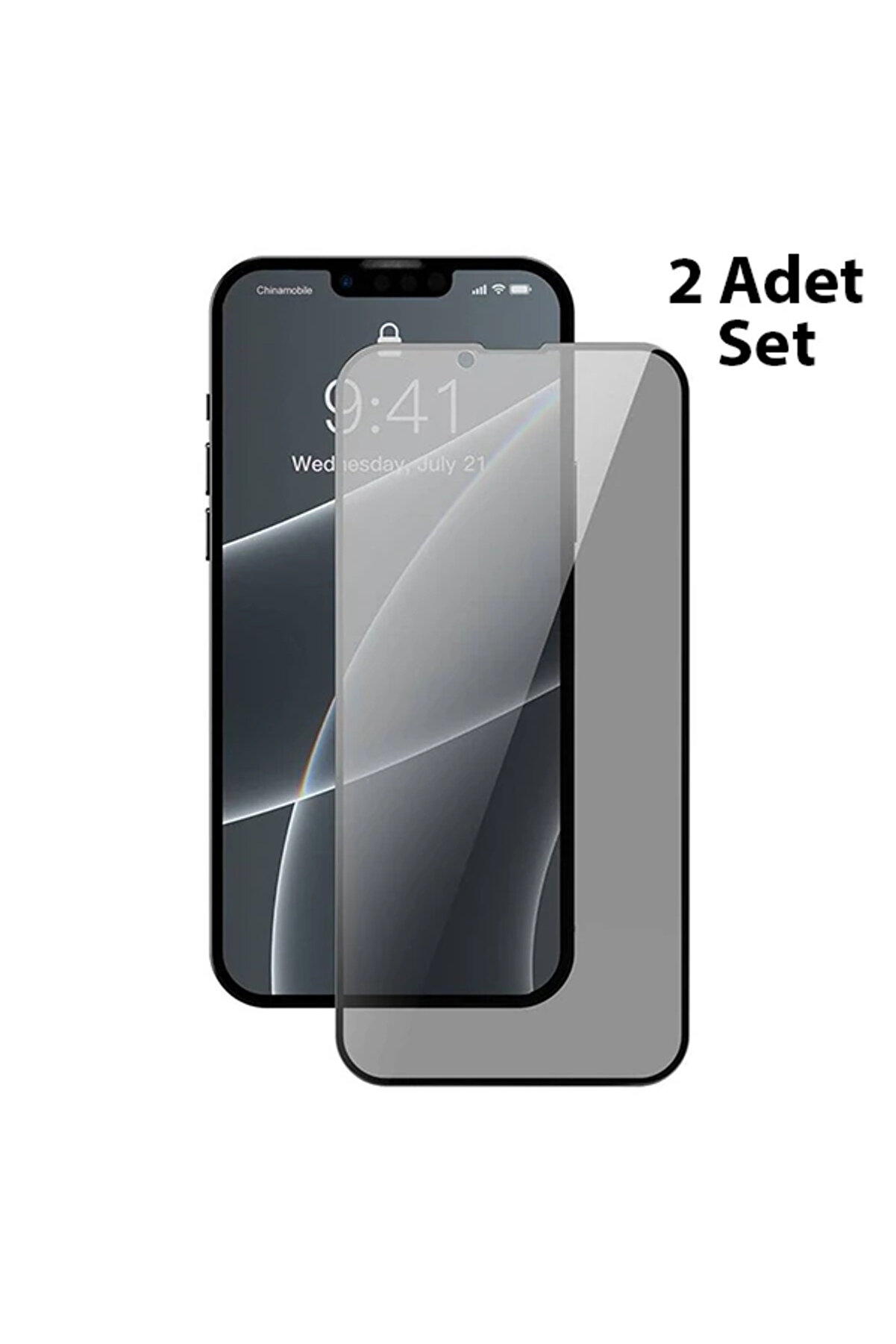 CepteToptan iPhone 13 Mini 0.23mm Gizlilik Hayalet Full Ekran Koruyucu 2 Adet Set-(1903) - DROPX6429-7376