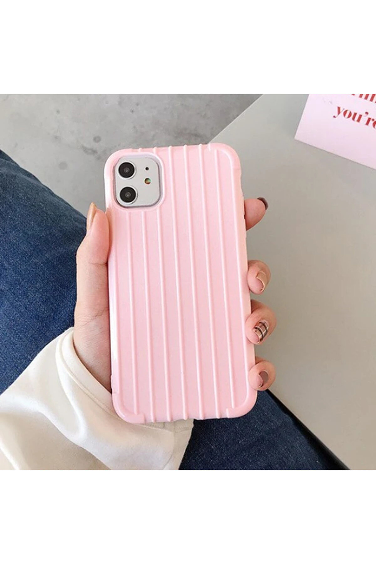 Ally İphone 11 6.1 İnch Trunk Li̇nes İnce Soft Si̇li̇kon Kılıf-(5775) - Gms1568-7327