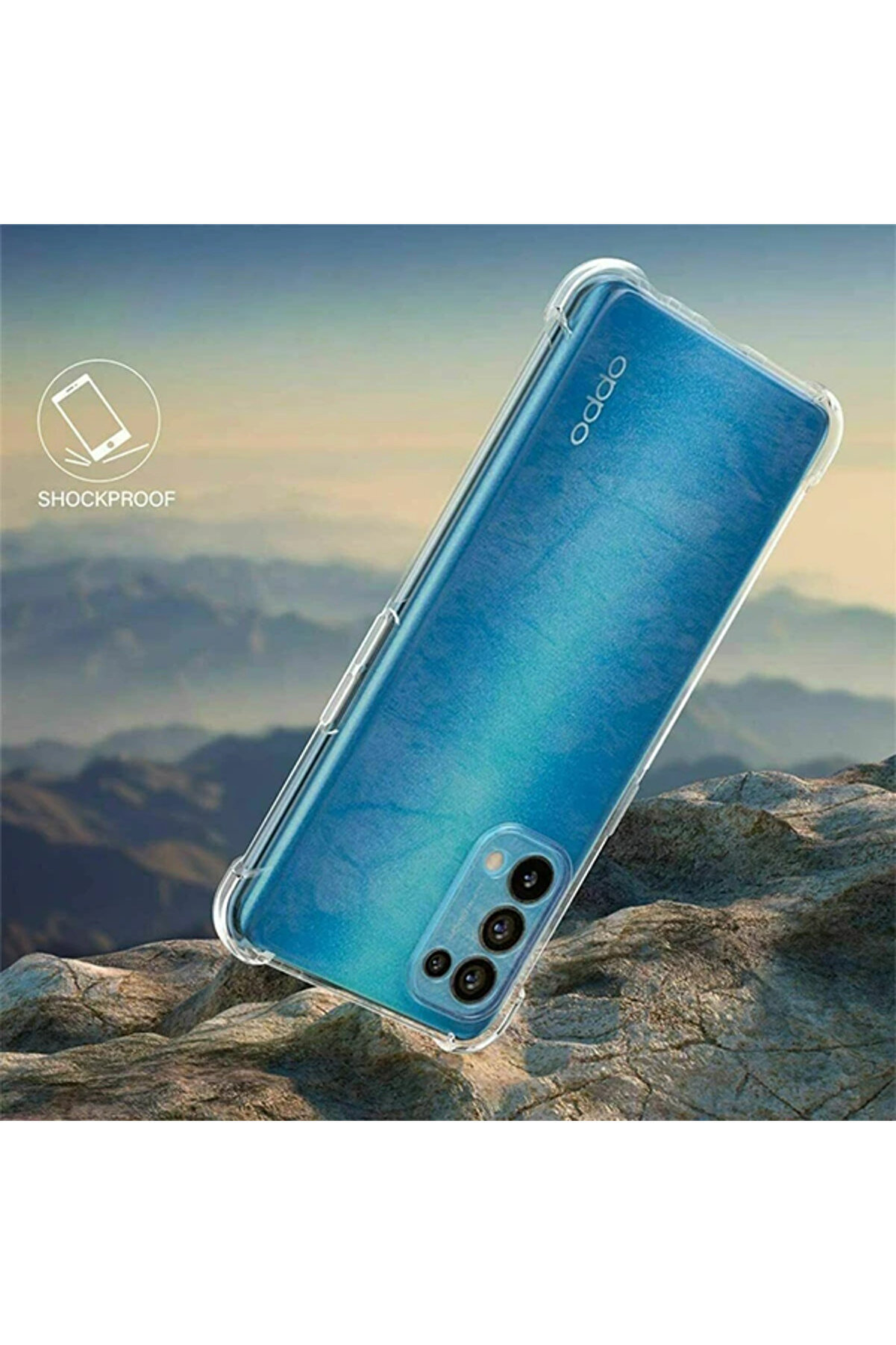 Oppo Reno A15 - A15S Kamera Korumalı Shockproof Si̇li̇kon Kılıf-(5775) - Gms9142-2176