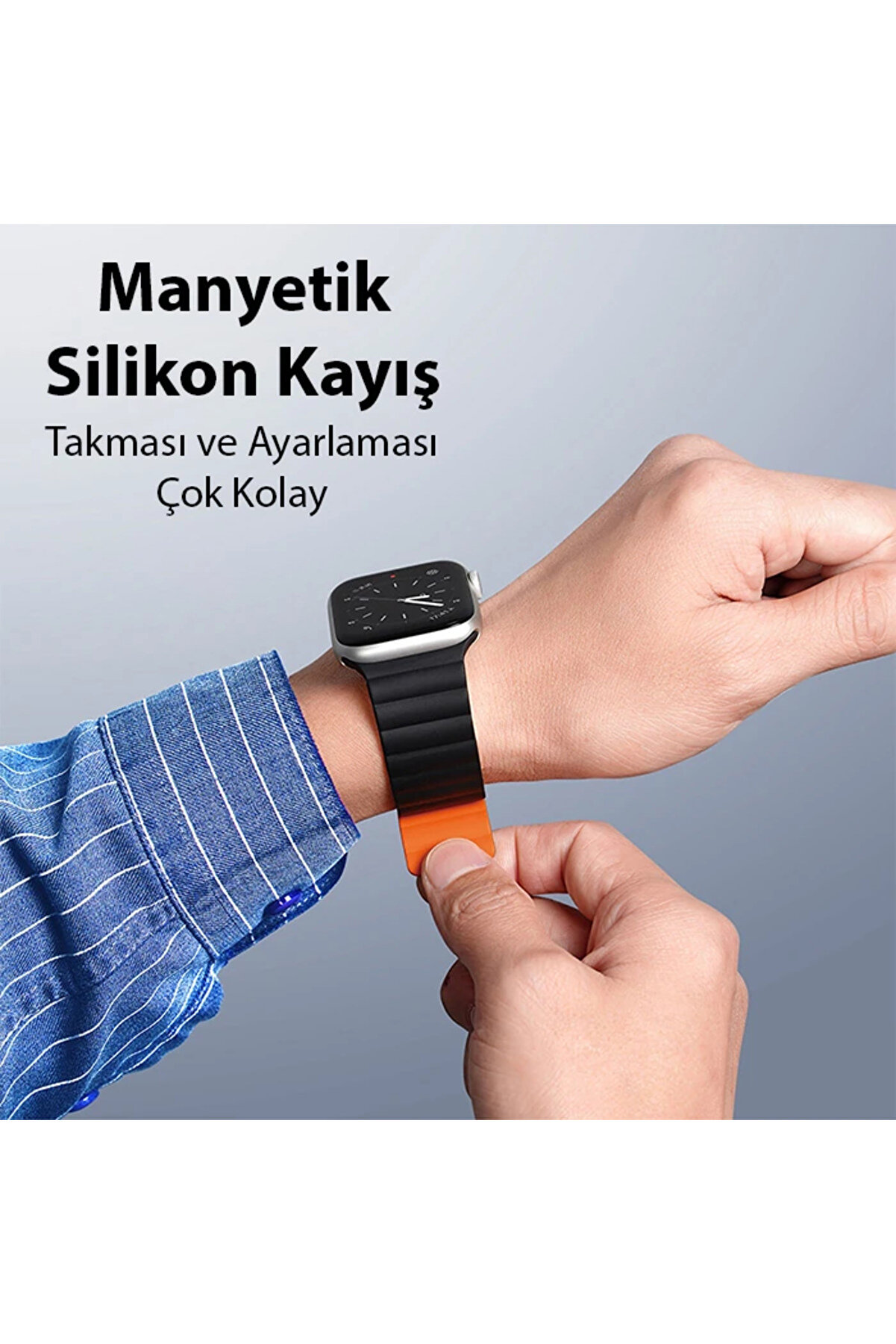 Dux Ducıs Apple Watch 38/40/41Mm İçi̇n Manyeti̇k Zi̇nci̇r Versi̇yon Pu Deri̇ Kayış - Dropx2614-1265