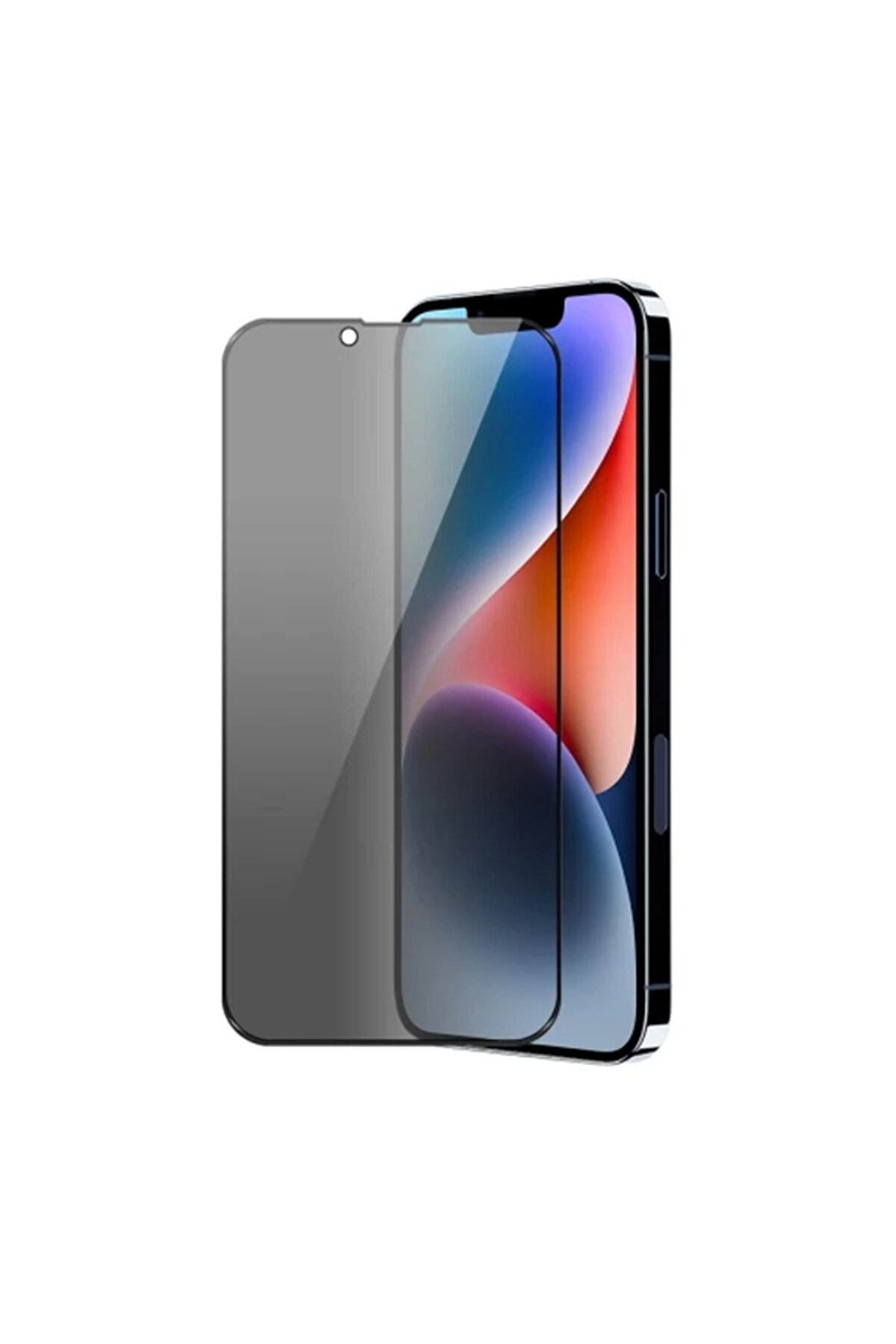 CepteToptan ALLY İPhone 14 6.1 3D Full Privacy Gizlilik Cam Ekran Koruyucu Anti-Spy-(1903) - DROPX6027-6415