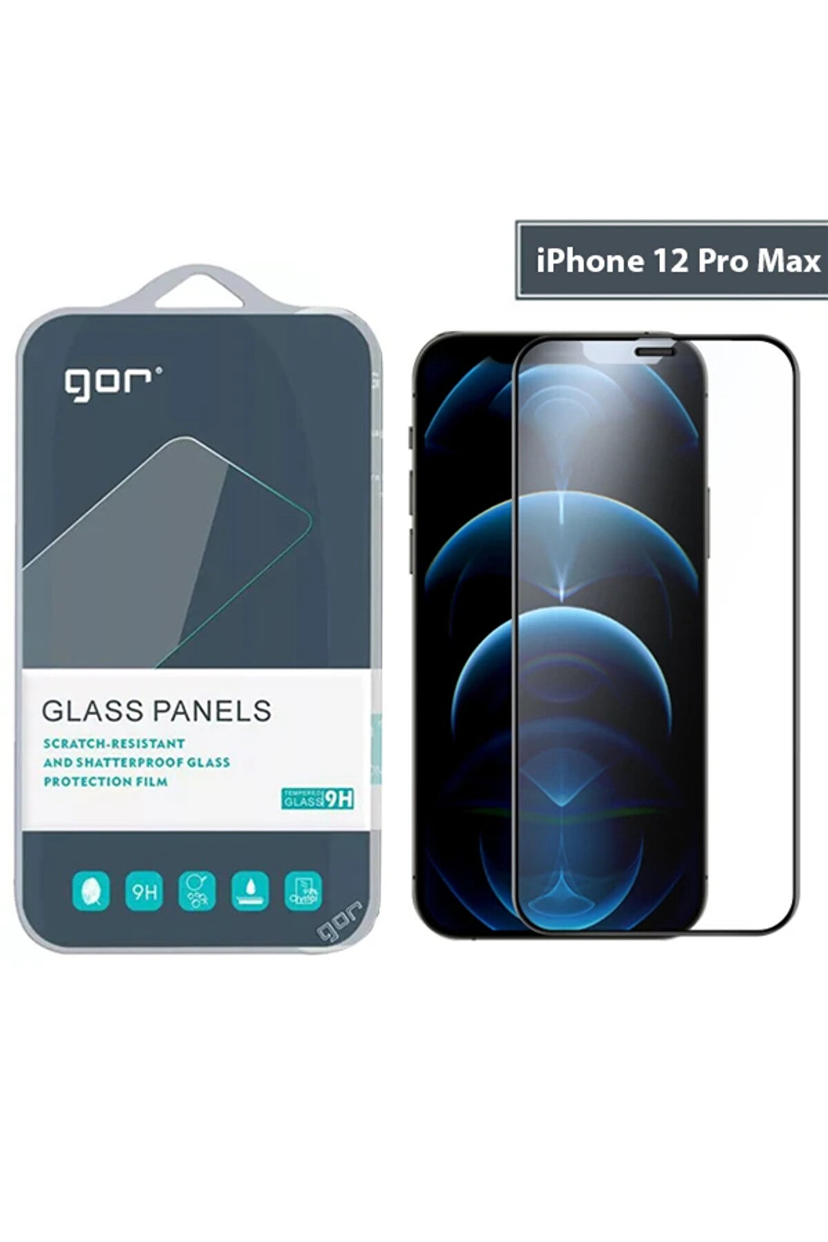 CepteToptan GOR iPhone 12 Pro Max 9D Hardening Tempered Full Cam Ekran Koruyucu-(1903) - ALVN6150-8925