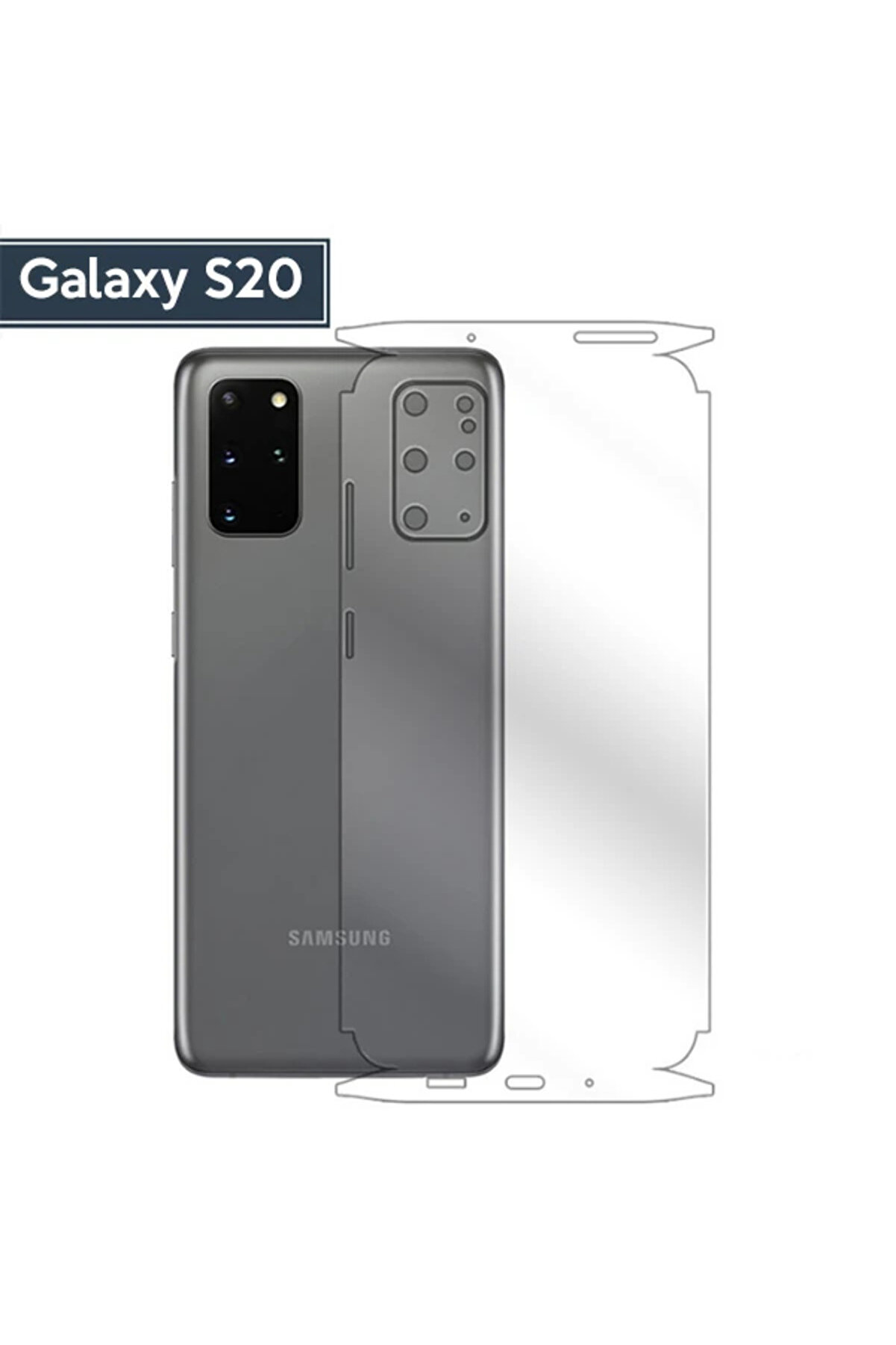 gizmurstore ALLY SM Galaxy S20 Hidrojel Hayalet Arka Tam Kaplama Film-(5775) - GMS2237-6775