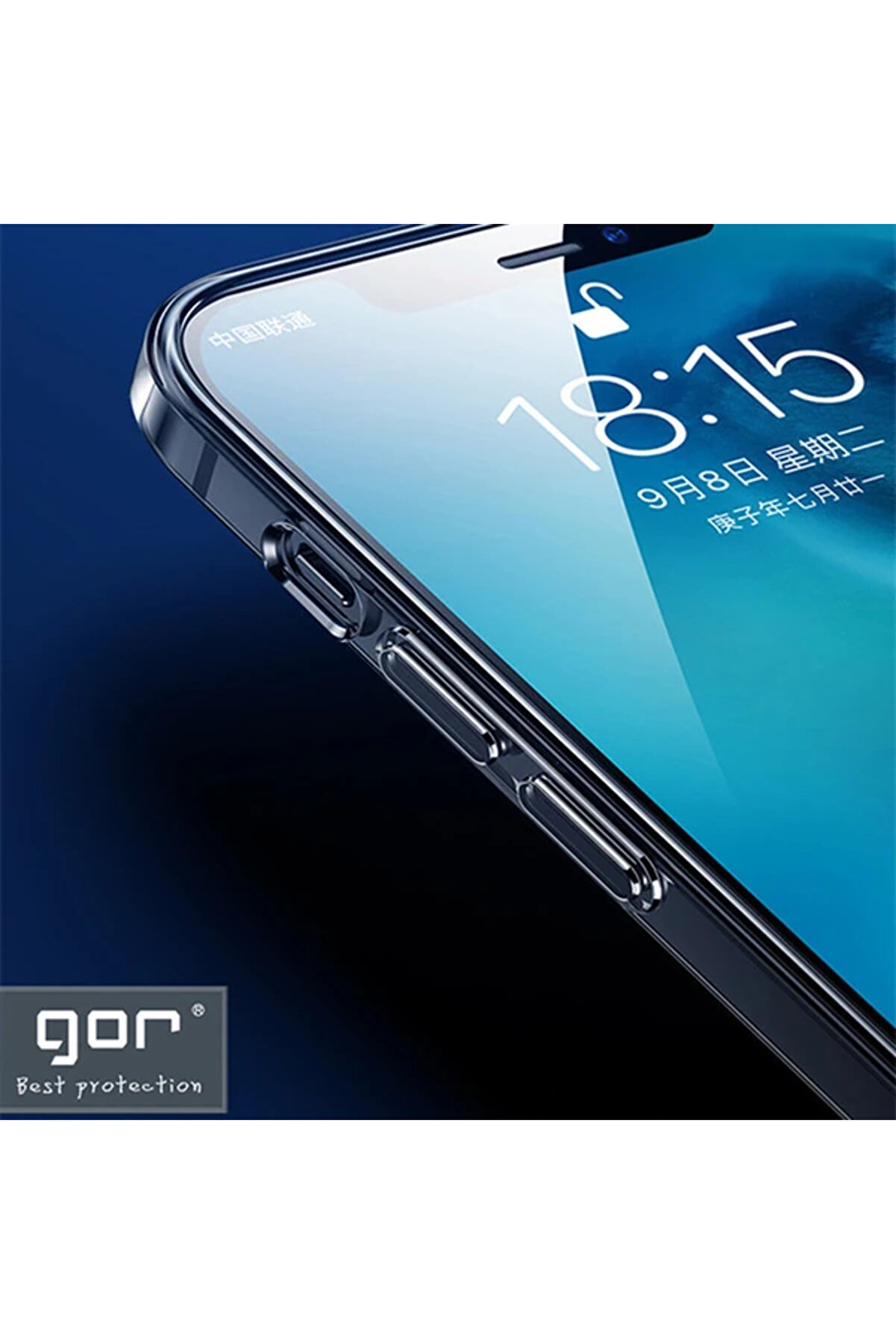Gor İphone 12 Pro 6.1 İnch Kılıf Kamera Korumalı Şeffaf Si̇li̇kon Kılıf-(19 - Dropx8698-1749