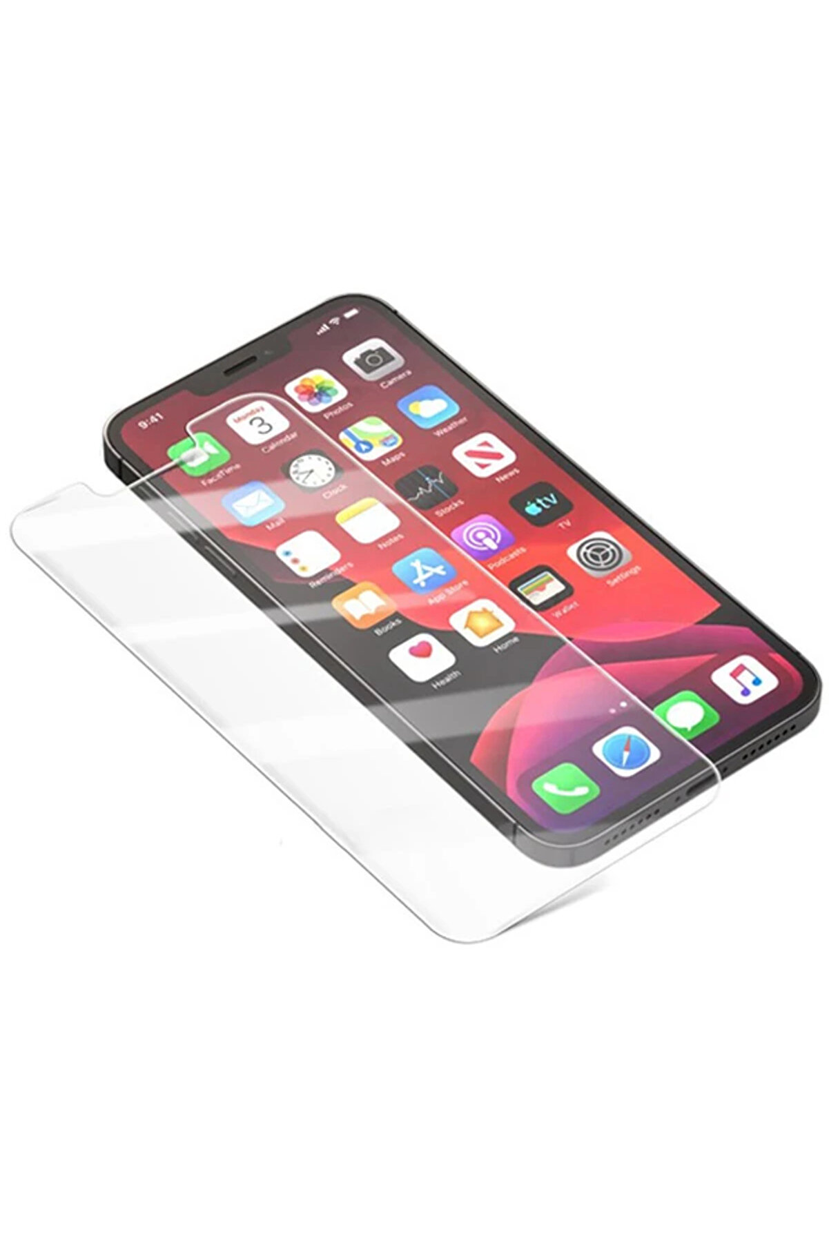 Ally İphone 12 Pro Max 6.7 Matte Hd Tempered Cam Ekran Koruyucu-(5775) - Gms6995-7140