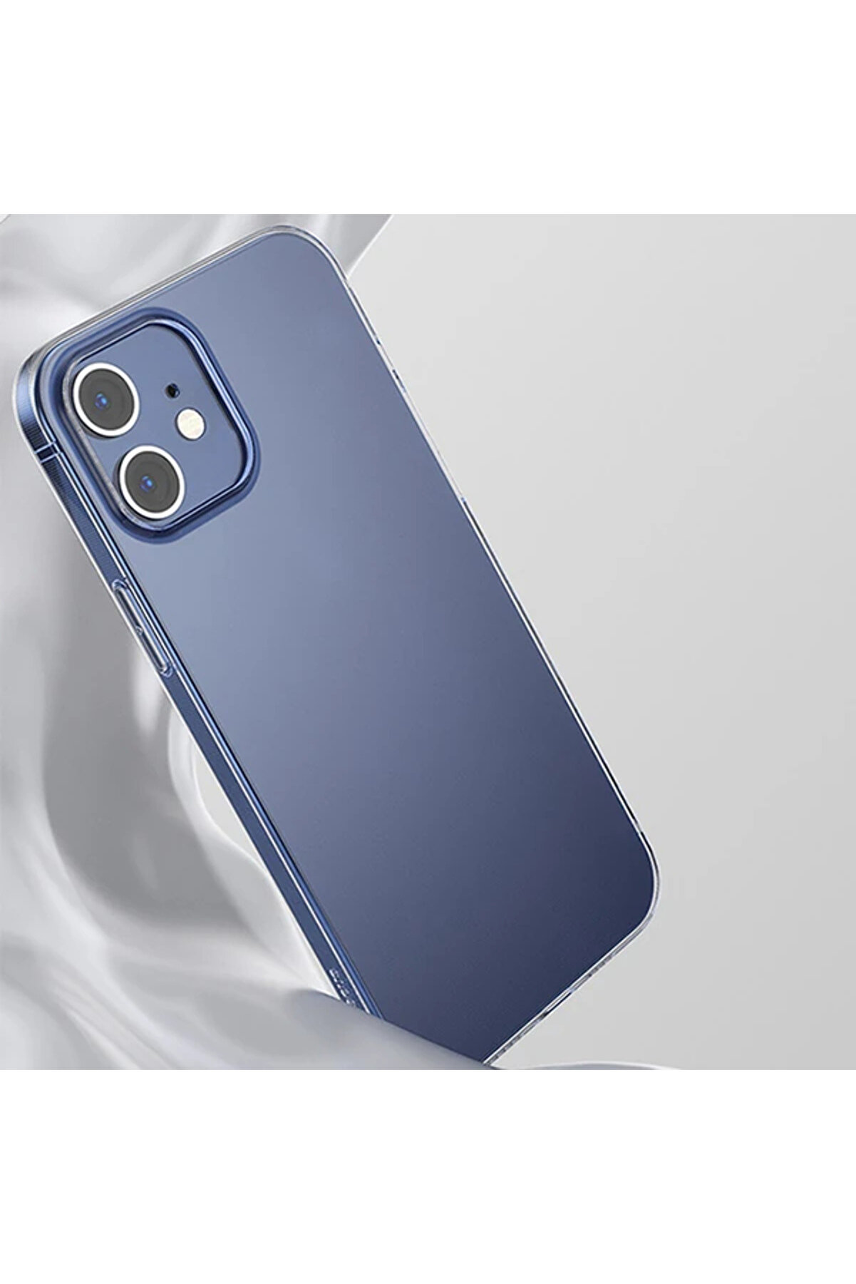 Si̇mple Case İphone 12 Mi̇ni̇ 5.4 İnce Si̇li̇kon Şeffaf Kılıf-(5775) - Gms3887-3036