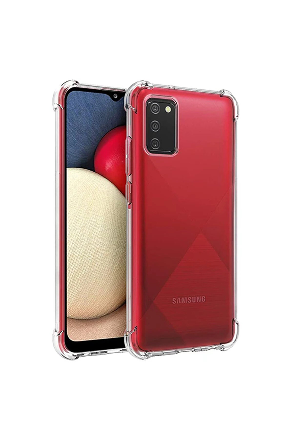 Sm Galaxy A02S - M02S Anti̇-Drop Shockproof Darbe Emi̇ci̇ Si̇li̇kon Kılıf-(1903) - Dropx2532-1935
