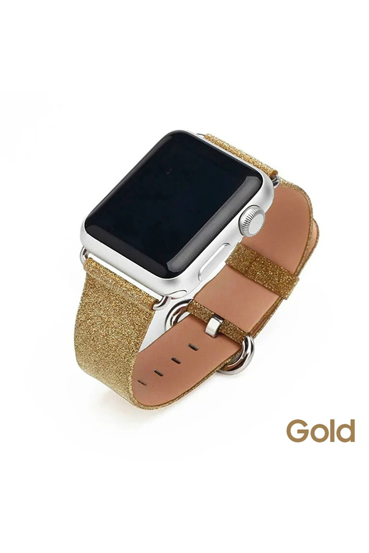 CepteToptan Ally Apple Watch 7-8 45mm 6-5-4 44mm Kordon Kayış Deri İnce Sim İşlemeli 3- - DROPX7453-3860