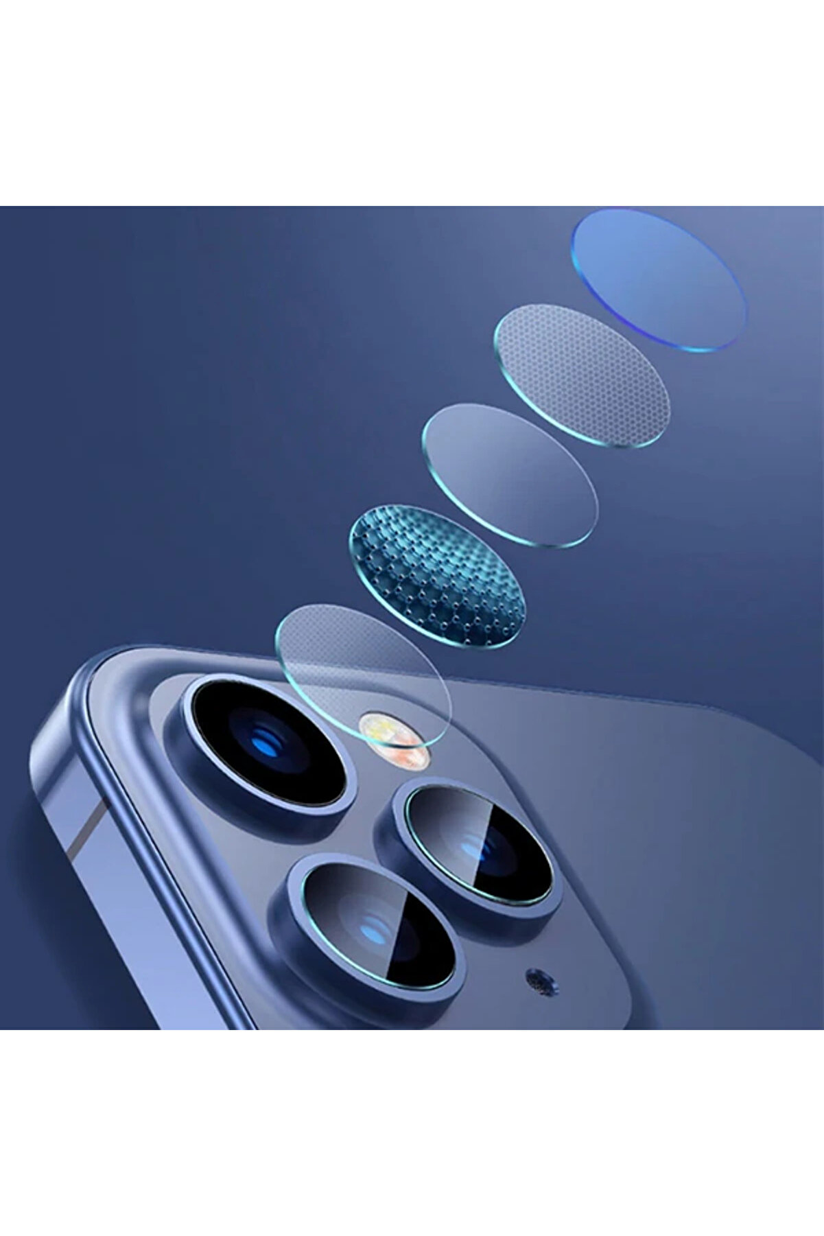 İphone 12 Pro 6.1-Pro Max 6.7 Tempered Kamera Lens Koruma Camı 2Set-(1903) - Dropx4168-2972