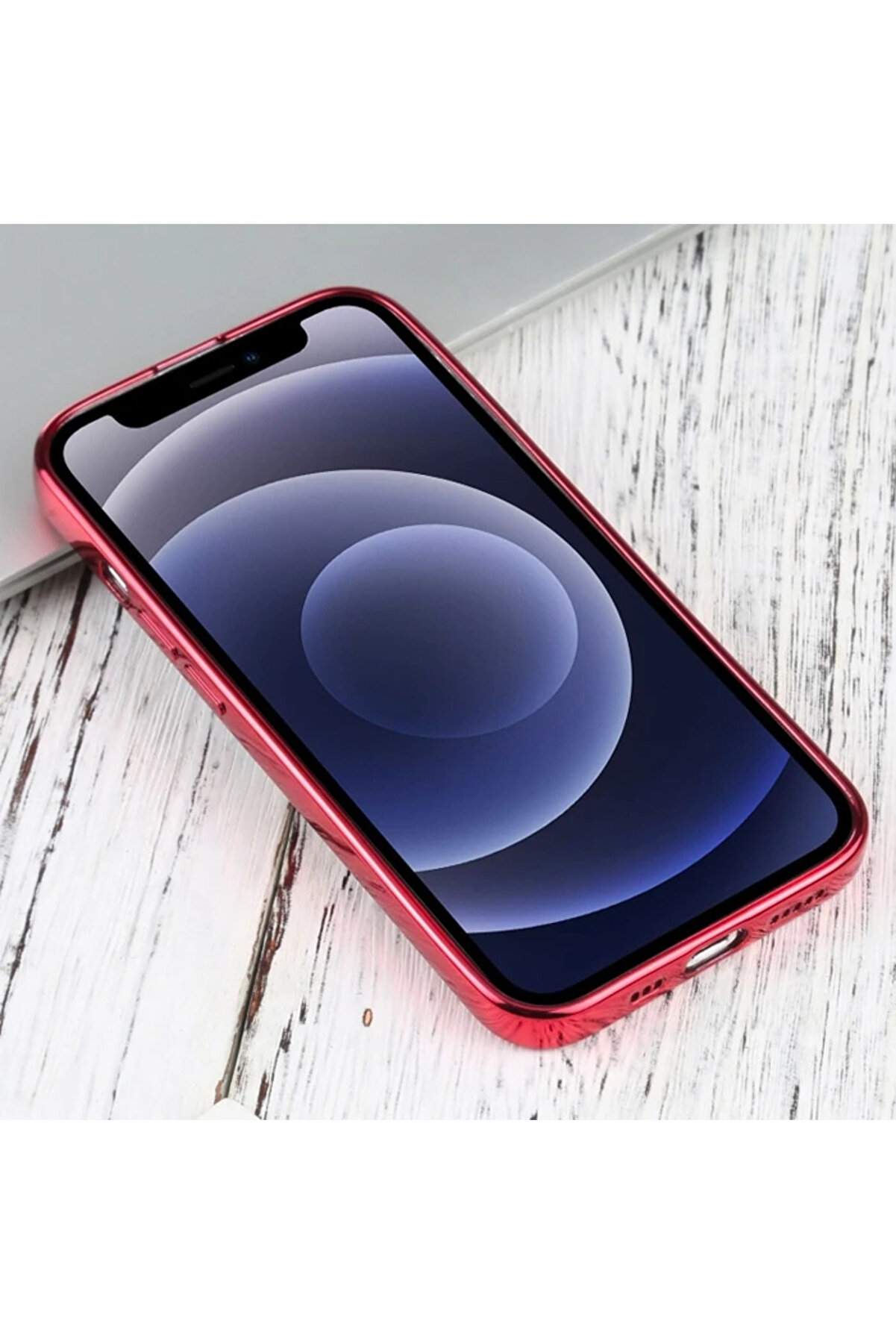 İphone 13 6.1İnç Lazer Kaplama Renkli̇ Kenar Şeffaf Kılıf-(5775) - Gms7881-3741