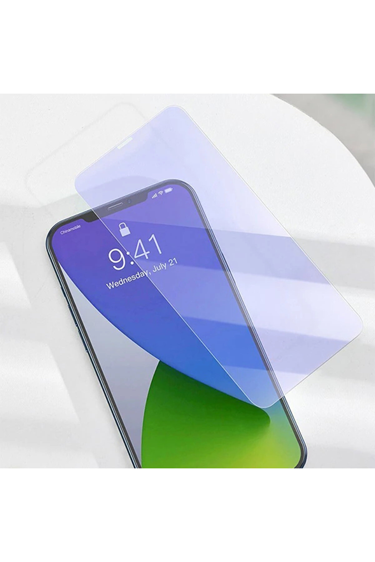 İphone 12/12 Pro 6.1 0.3Mm Anti̇blue Cam Ekran Koruyucu 2Adet-(5775) Uyumlu