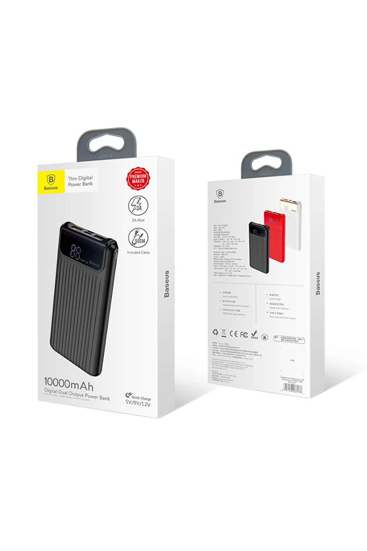 Thi̇n Qc3.0A 10000 Mah Hızlı Şarj Hari̇ci̇ Şarj Power Bank-(1903) - Dropx3078-1678