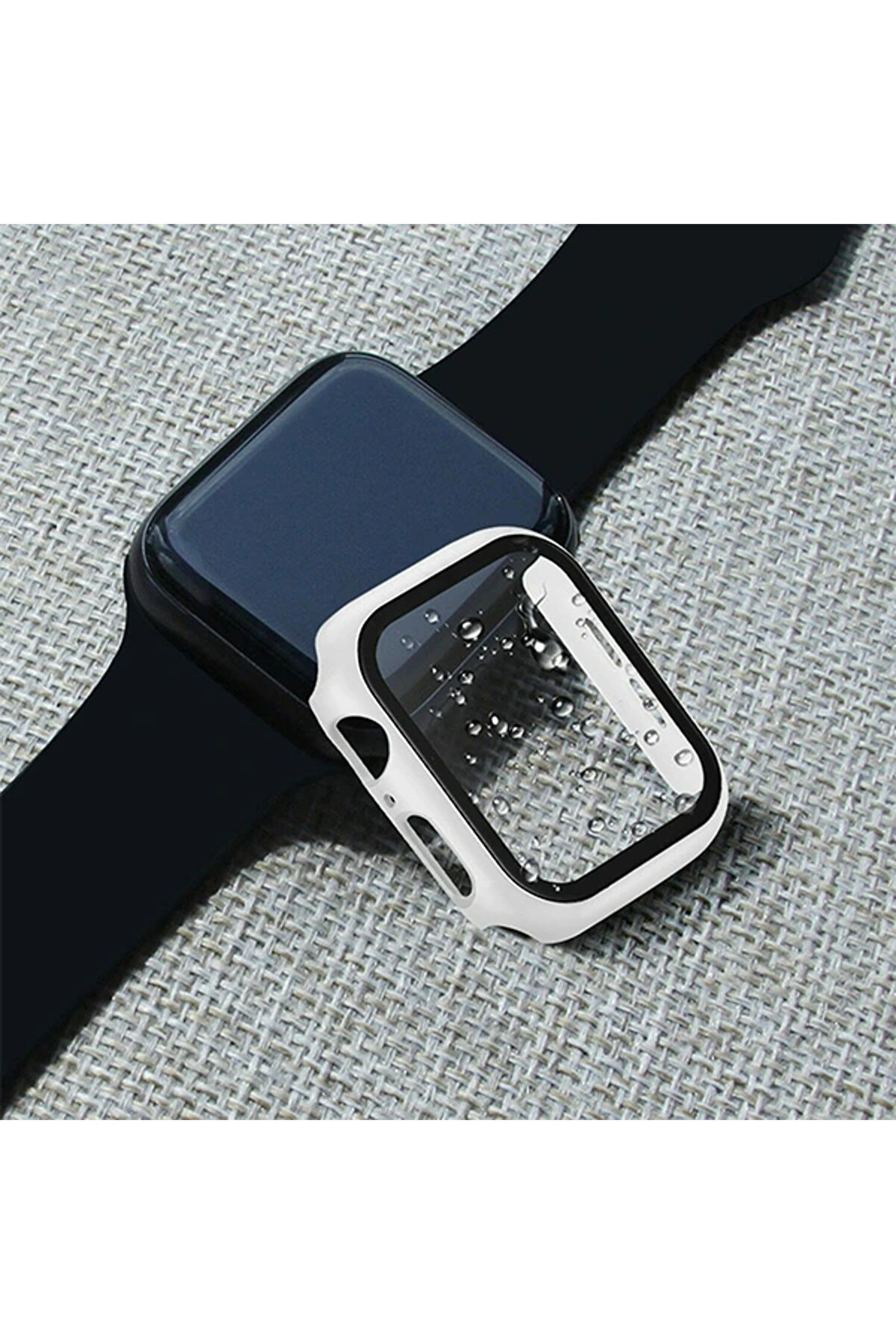 Ally Apple Watch 4-5-6 44Mm Si̇li̇kon Kordon Kayış Ve Ekran Koruyucu Kılıf-(19 - Dropx9540-1164