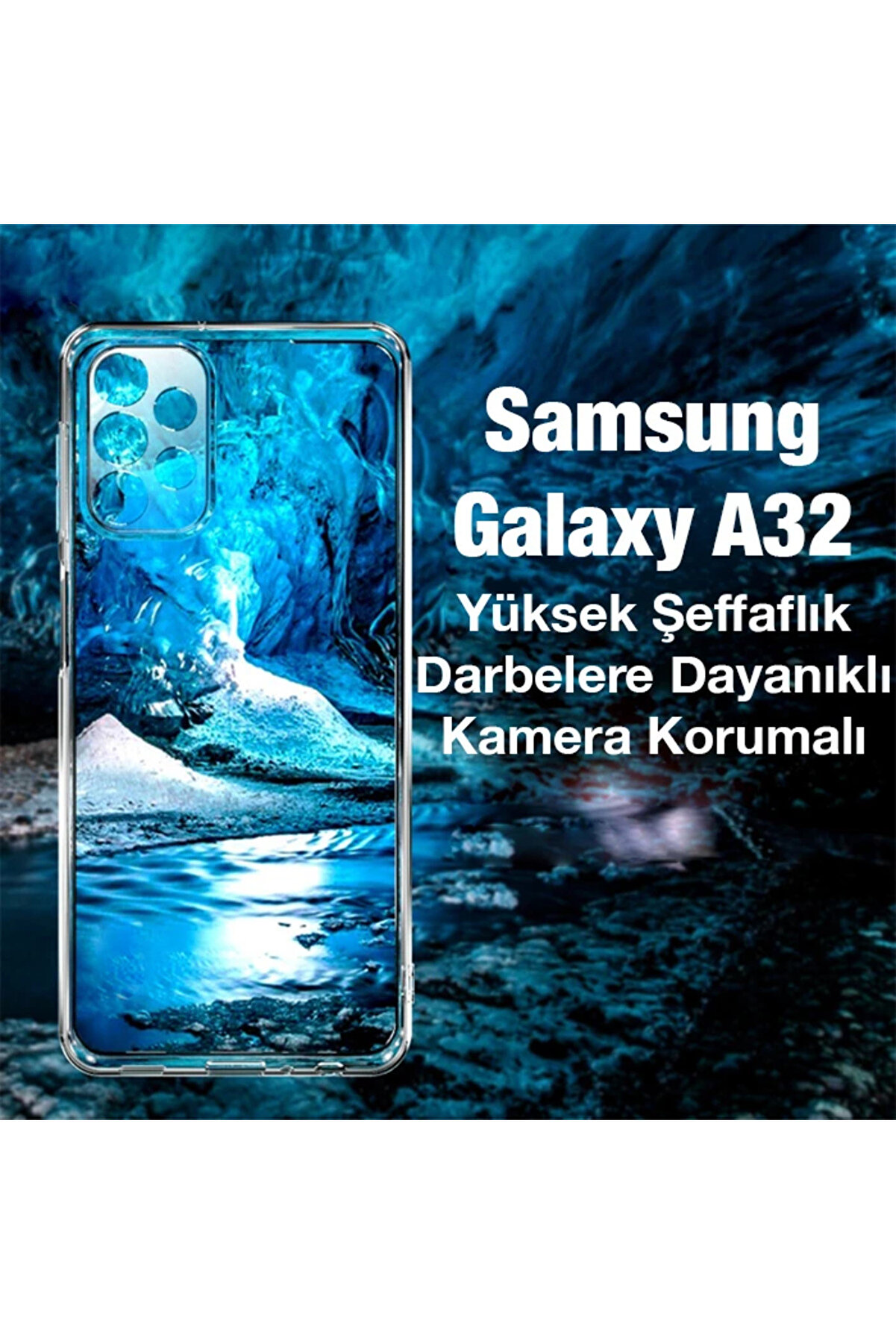 Ally Samsung Galaxy A32 Ultra İnce Soft Tpu Şeffaf Si̇li̇kon Kılıf-(5775) - Gms9148-7923