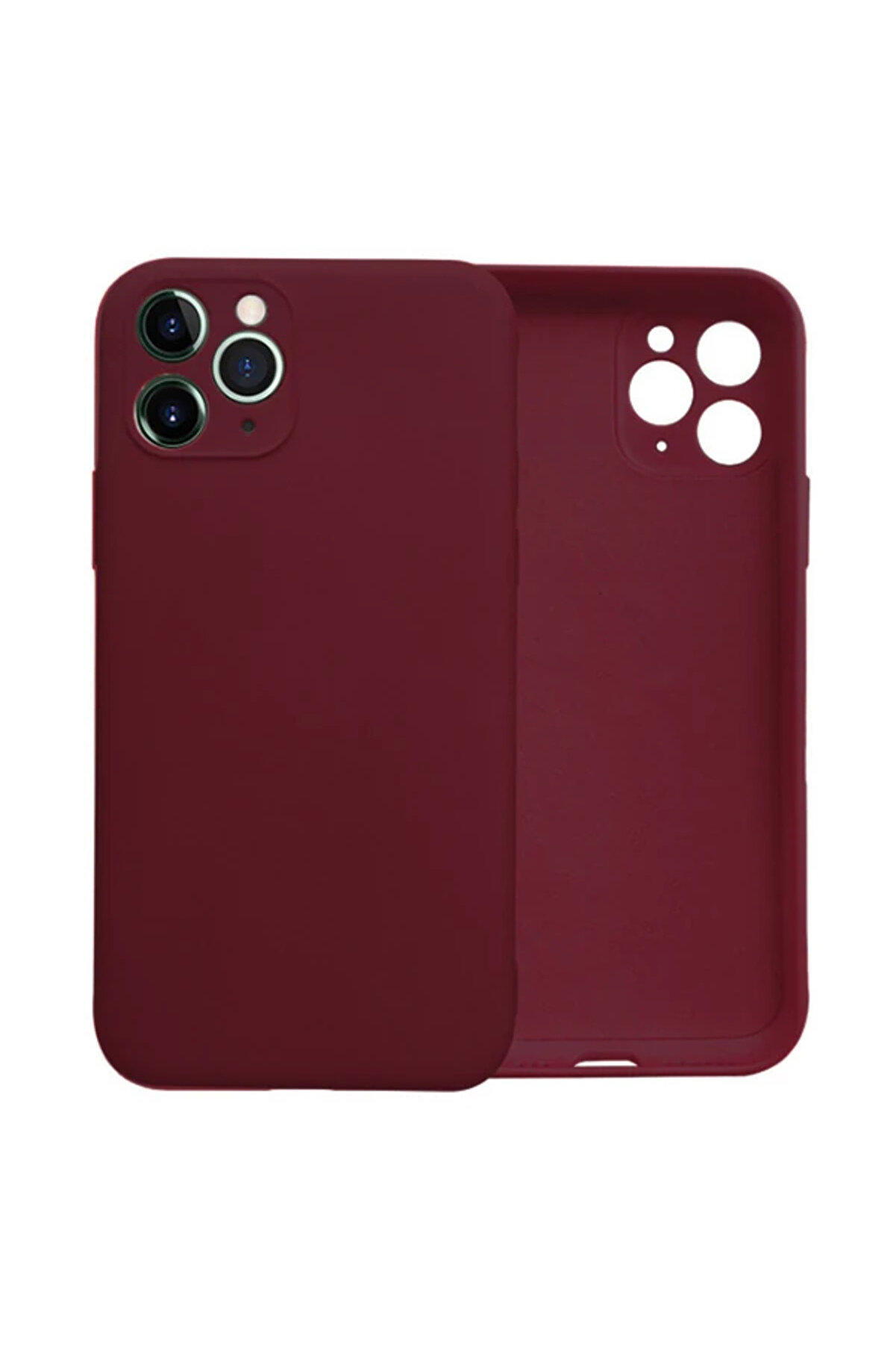 Ally İphone 11 Pro Kamera Korumalı Lansman Kılıf İçi̇ Kadi̇fe Si̇li̇kon Kılıf-(5 - Gms2705-6778