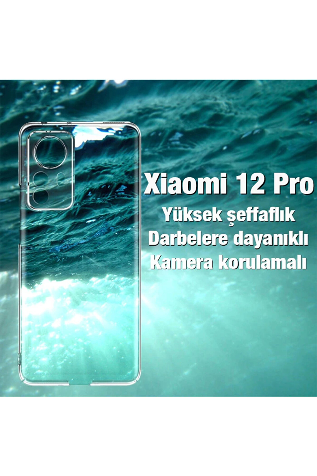 Ally Xi̇aomi̇ 12 Pro Kılıf Kamera Korumalı Ultra İnce Şeffaf Si̇li̇kon Kılıf-(577 -