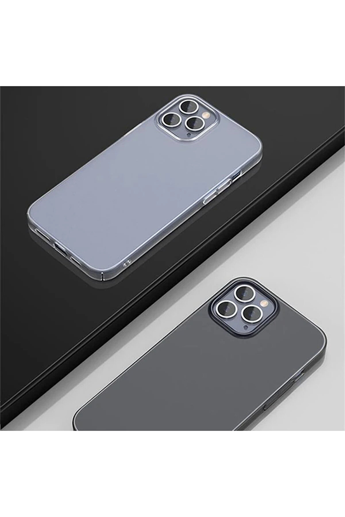 İphone 12/ 12 Pro Comfort İnce Şeffaf Kılıf Matte Pp Kılıf-(5775) - Gms1231-3784