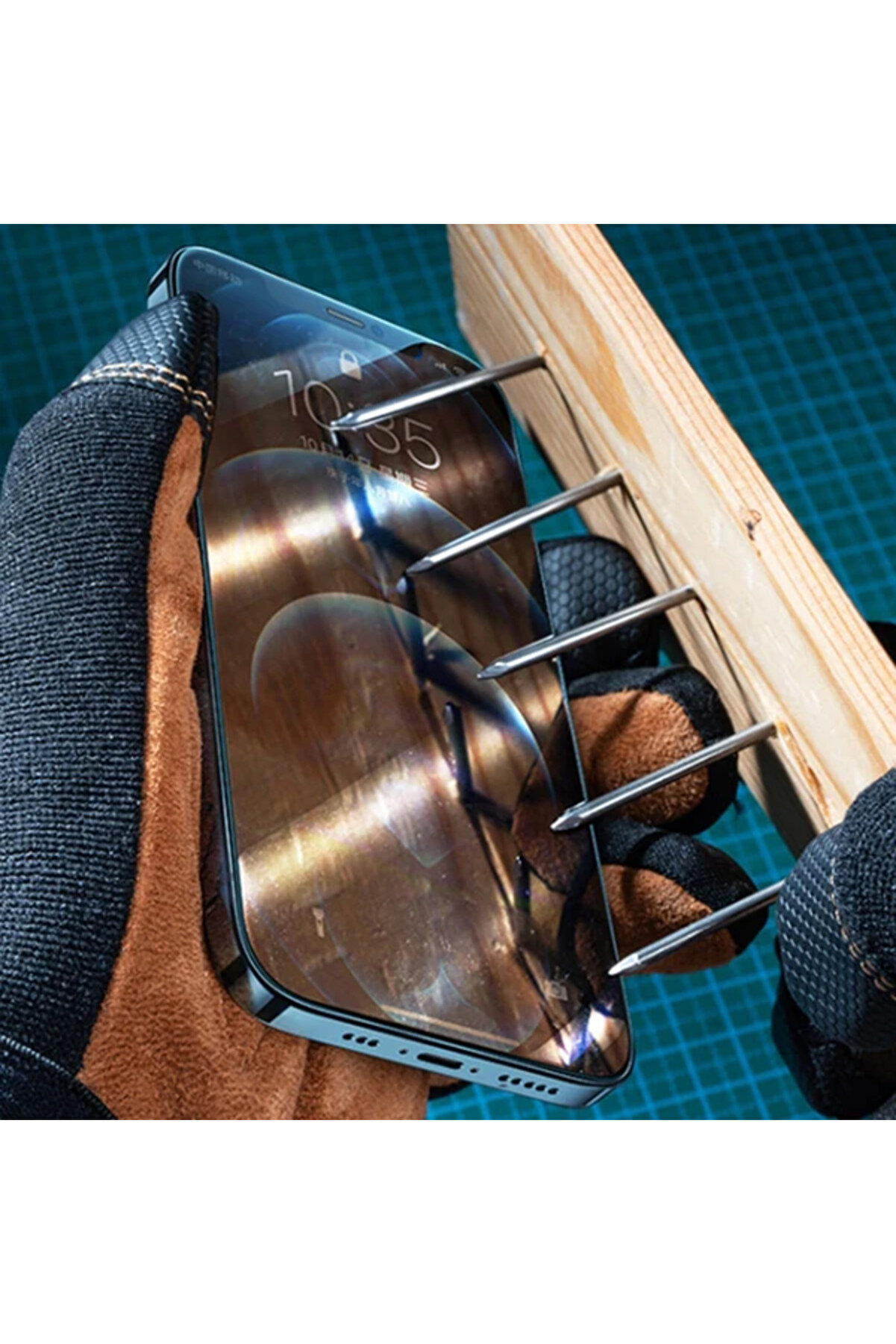 Gor İphone 12 Pro Max 6.7 Best Full Tempered Cam Ekran Koruyucu 2Adet+Takma Apa - Dropx5165-4030