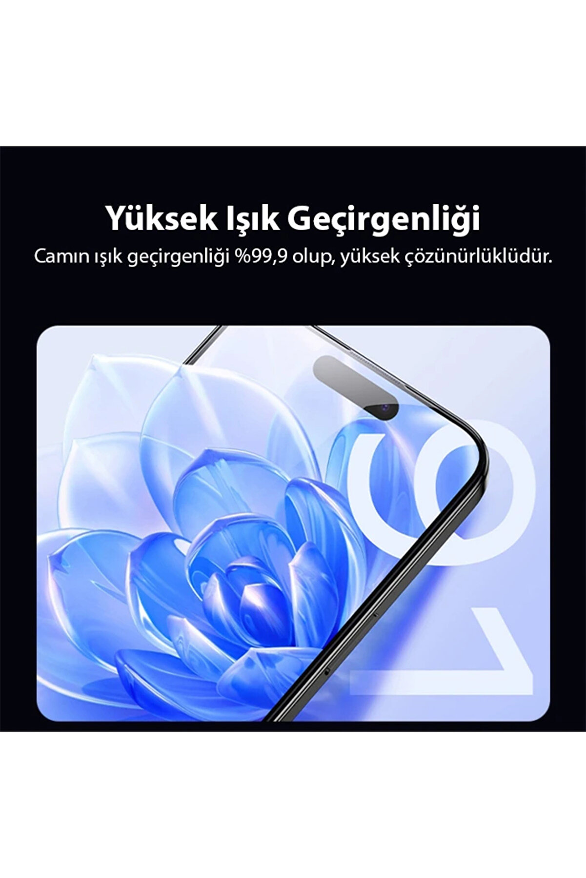 Ally İphone 15 Pro Max Full Hd Kırılmaz Cam Ekran Koruyucu-(5775) - Gms8584-8010
