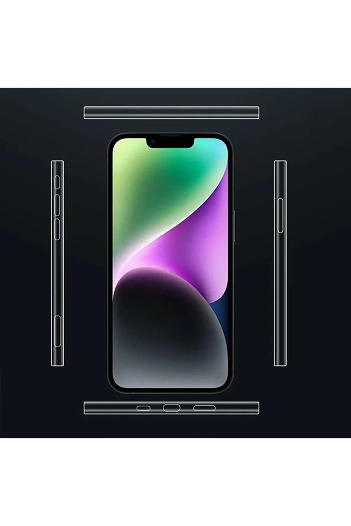 Ally İphone 14 Hi̇drojel Hayalet Yan Alt Üst Kaplama Koruyucu Fi̇lm-(5775) - Gms4412-7148