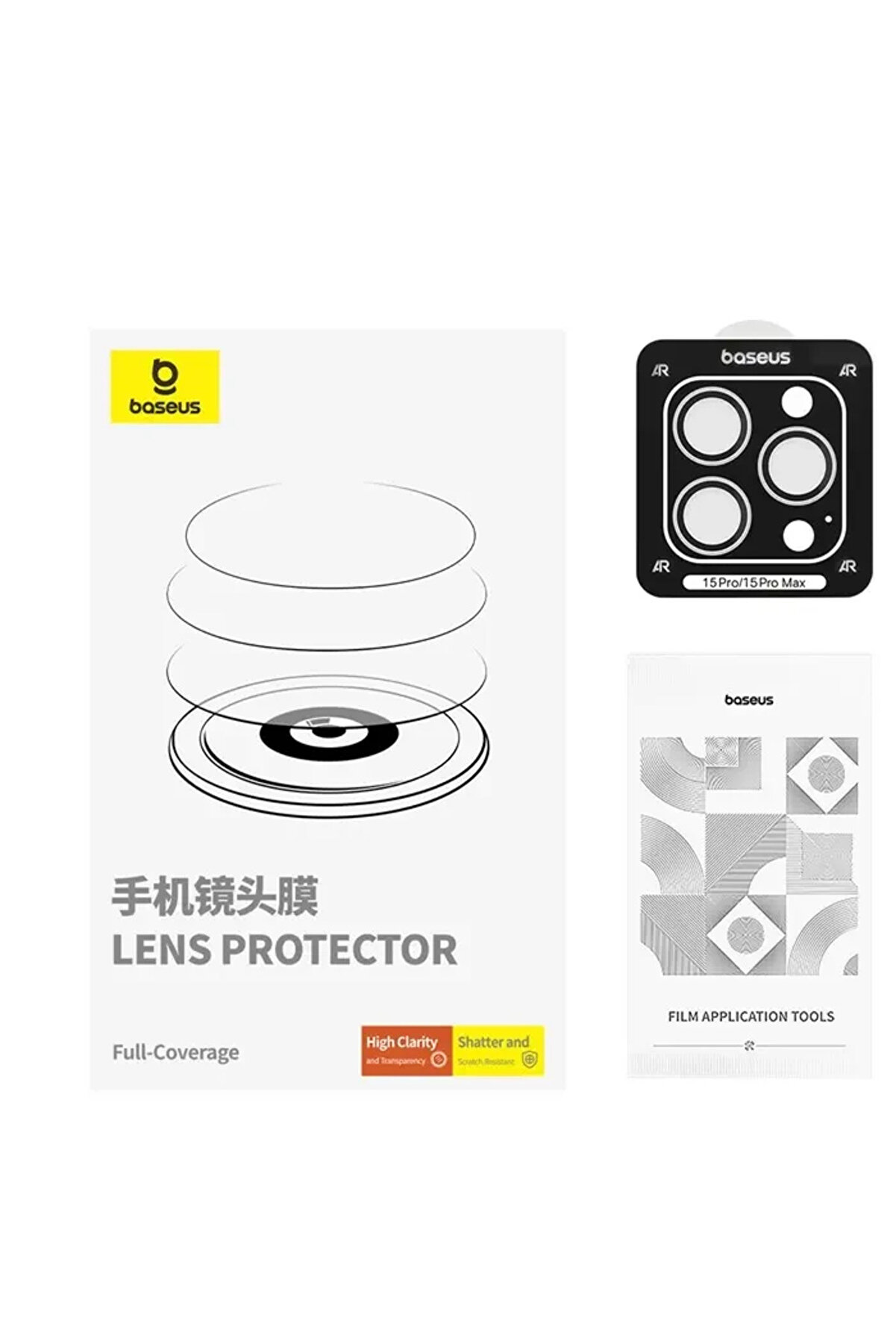 İphone 15 Pro/15 Pro Max İçi̇n Sapphi̇re Seri̇si̇ Hd Cam Kamera Koruyucu-(1903) - Dropx7050-4434 Uyumlu