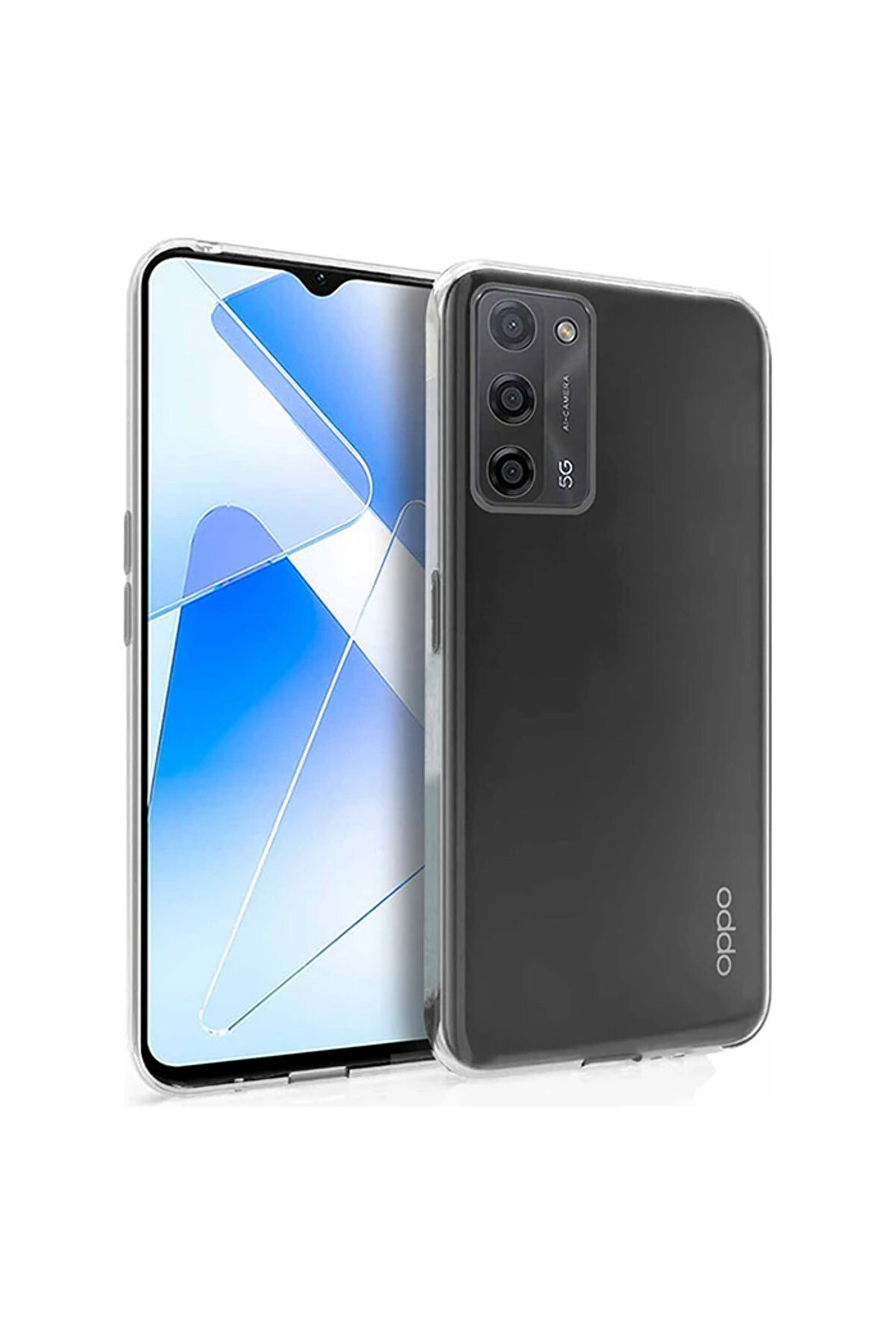 CepteToptan Ally OPPO A55 5G Kılıf Kamera Korumalı Ultra İnce Şeffaf Silikon Kılıf-(1 - DROPX1744-8540