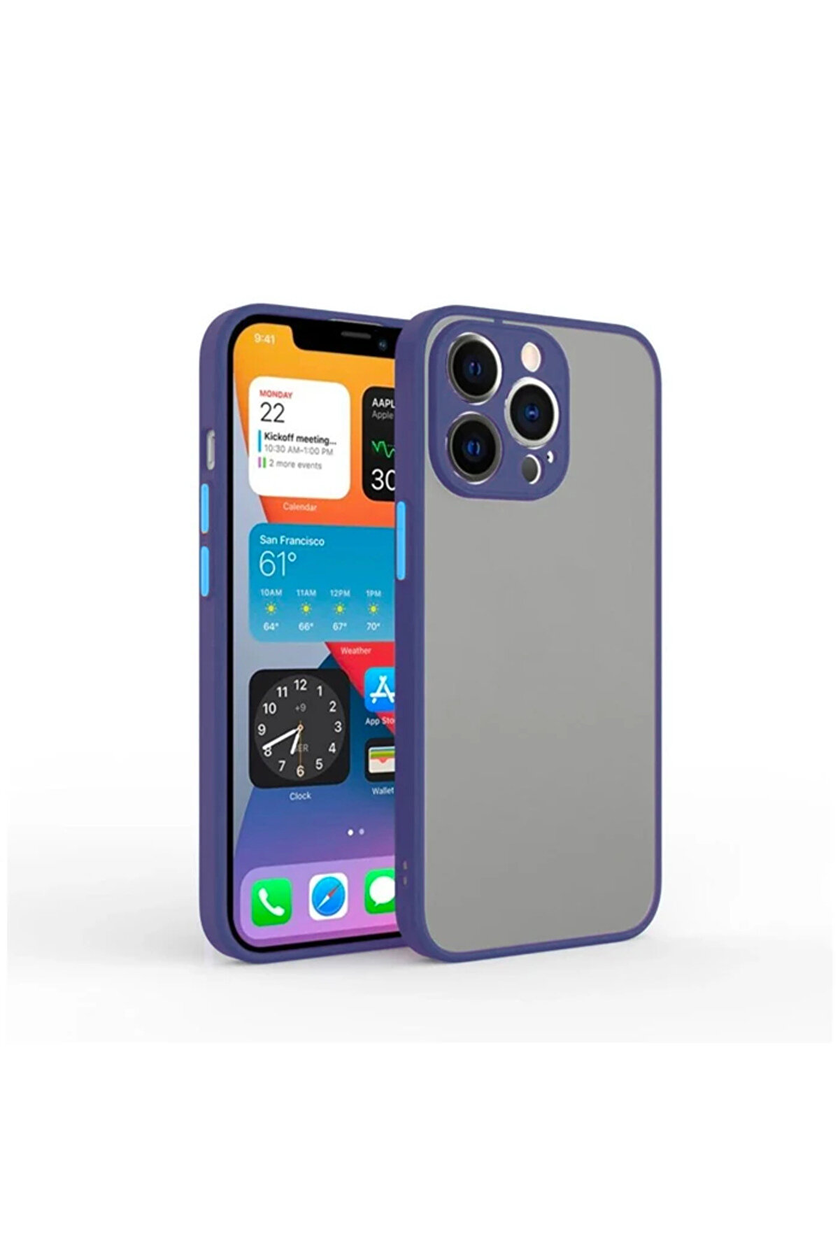 İphone 13 Pro 6.1İnç Kamera Korumalı Premi̇um Si̇li̇kon Kılıf-(1903) - Dropx4236-5802