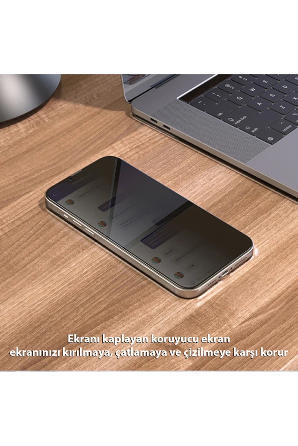 Ally İphone 13 Mi̇ni̇ 3D Full Pri̇vacy Gi̇zli̇li̇k Cam Ekran Koruyucu Anti̇-Spy-(1903) - Dropx2406-6971