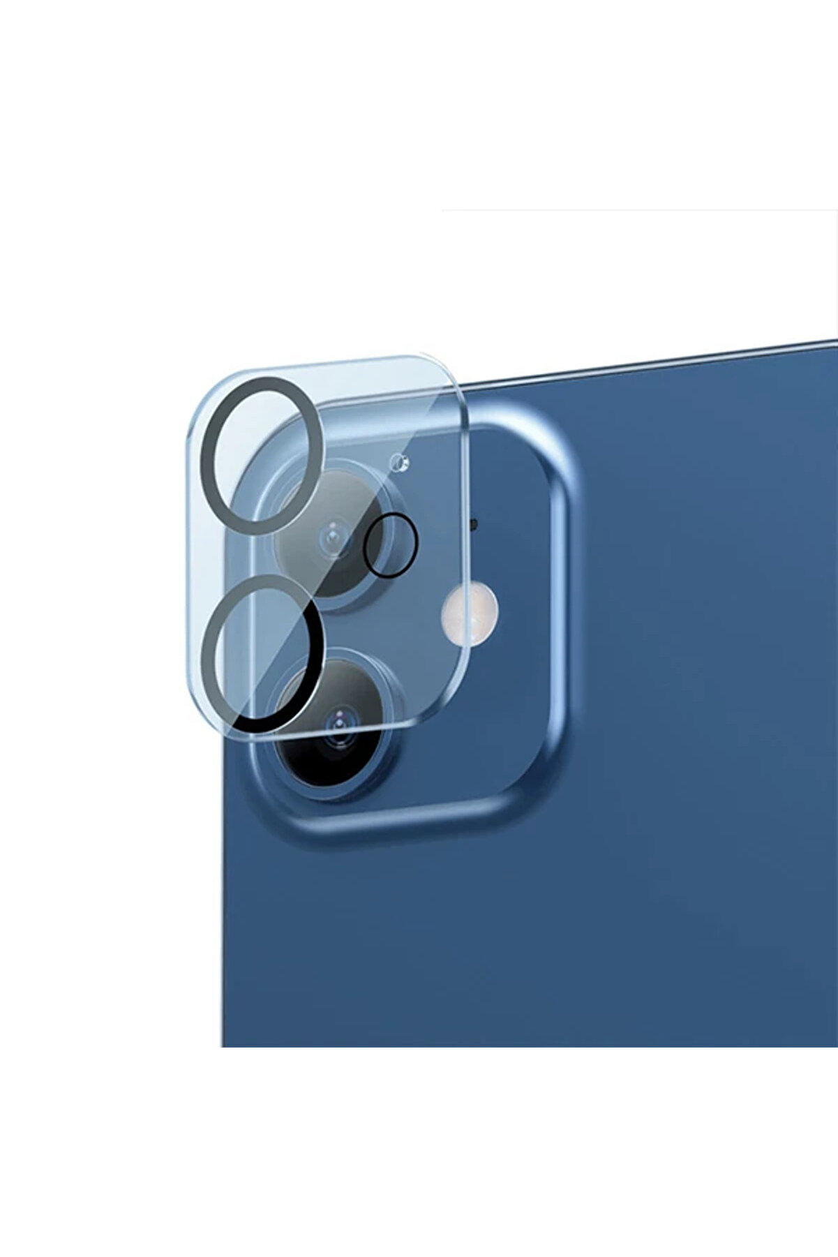 İphone 12 Mi̇ni̇ 5.4 3D Full Kaplama Kamera Koruyucu Cam 2 Adet Set-(5775) - Gms6881-6765
