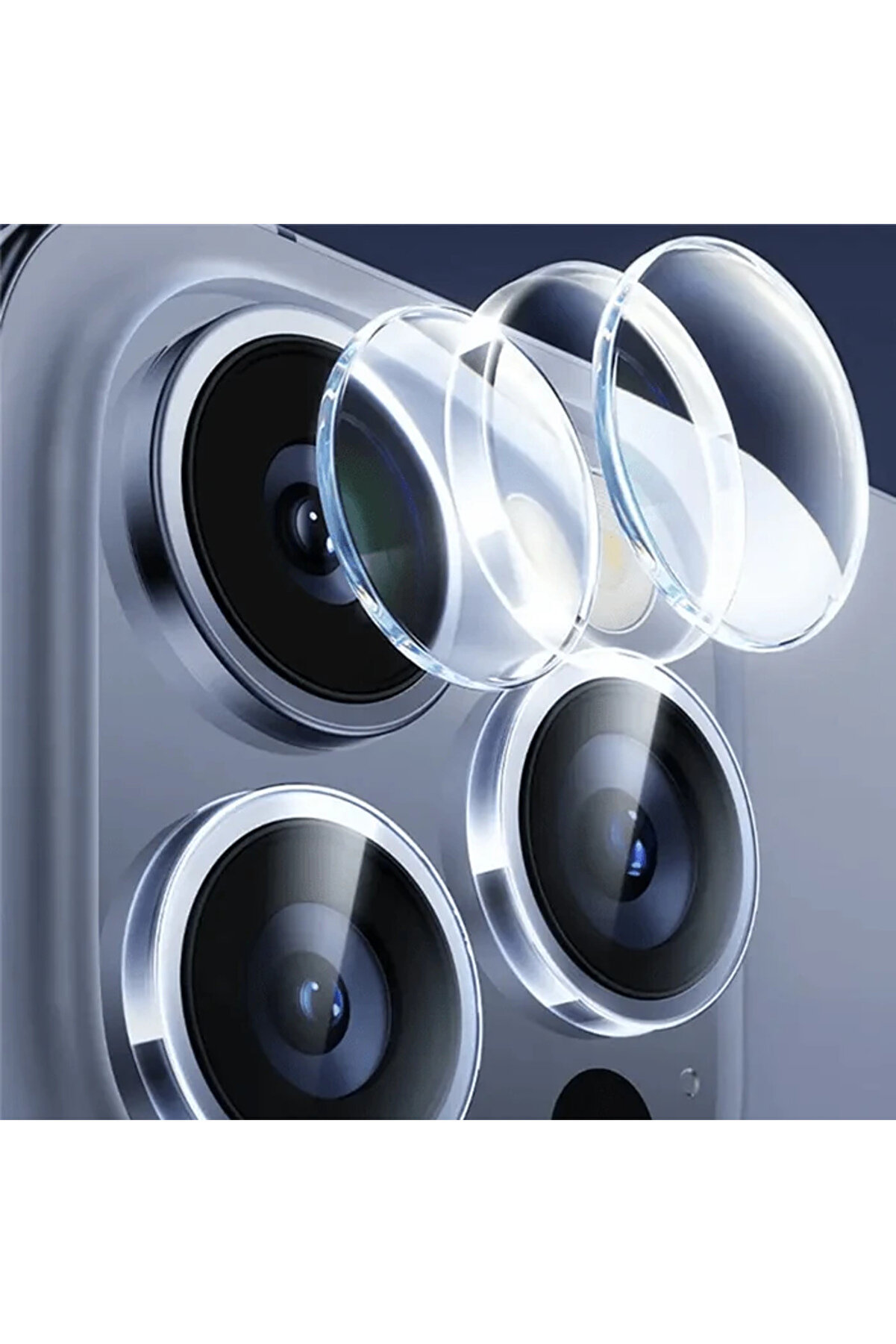 İphone 15 Pro/15 Pro Max İçi̇n Sapphi̇re Seri̇si̇ Hd Cam Kamera Koruyucu-(1903) - Dropx7050-4434 Uyumlu