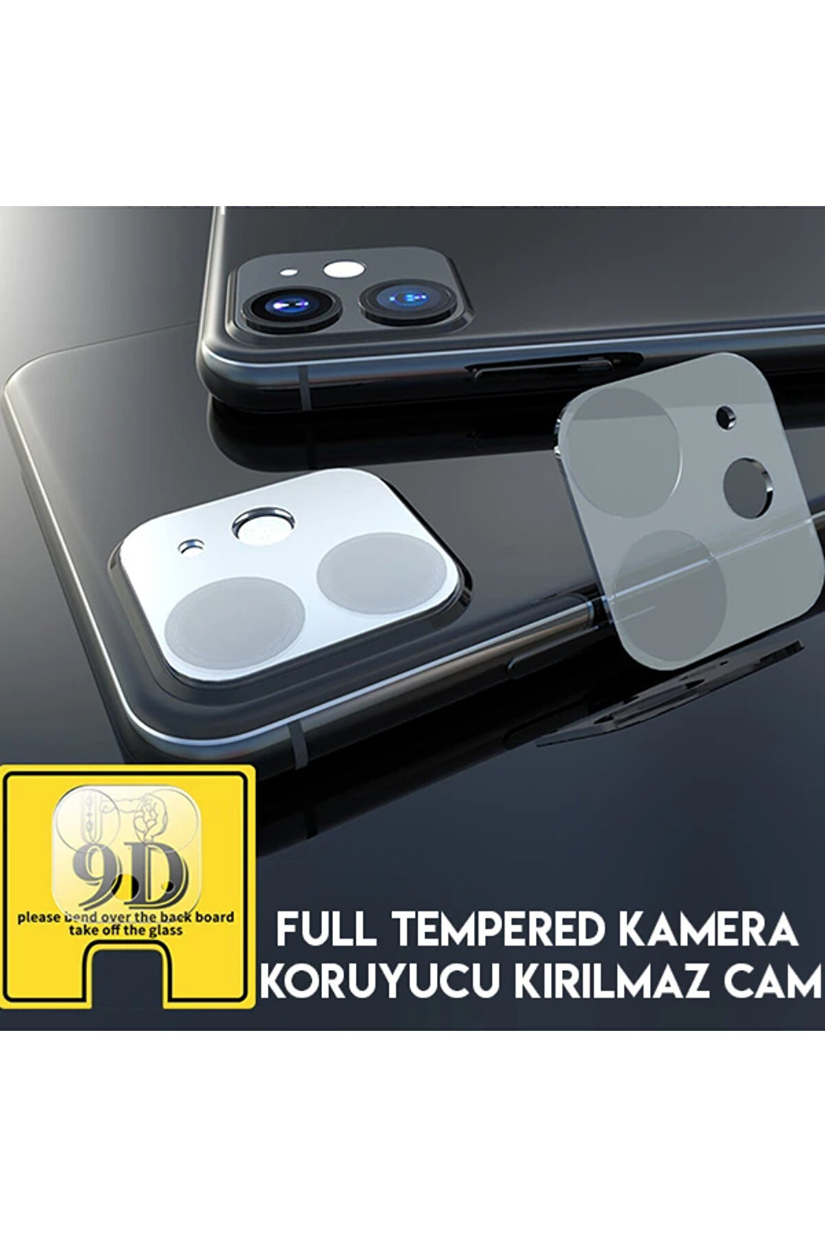 İphone 11 6.1 Full Tempered Kamera Koruyucu Kırılmaz Cam-(1903) - Dropx7416-5343