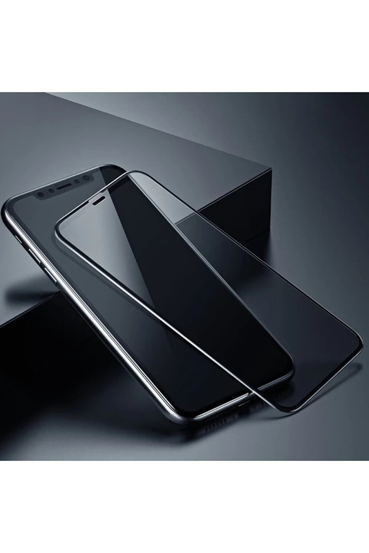 İphone 11 Pro/ Xs/X 023Mm Anti̇ Spy &Ccedil;er&ccedil;eveli̇ Tempered Cam Ekran Koruyucu-(190 - Dropx2291-2302